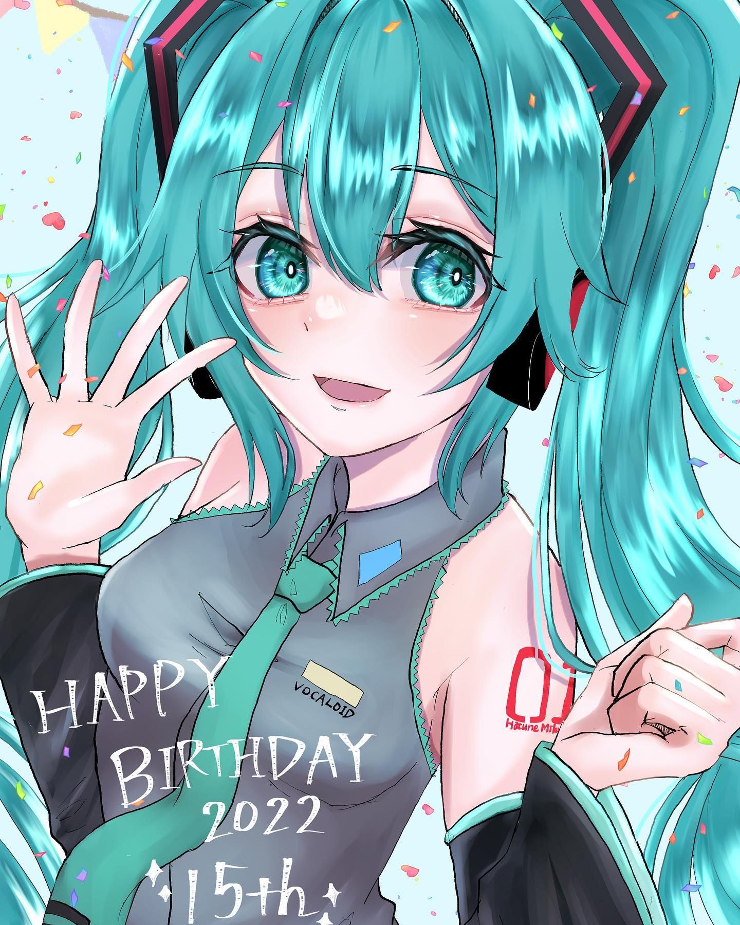 【格安saleスタート】 ミク誕イラスト💚 #初音ミク生誕祭2022 #初音ミク誕生祭2022 クリアファイル