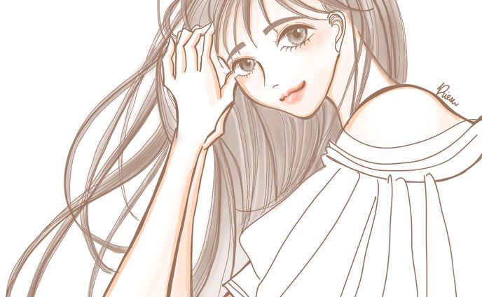 髪型に目がいくフェミニン女性