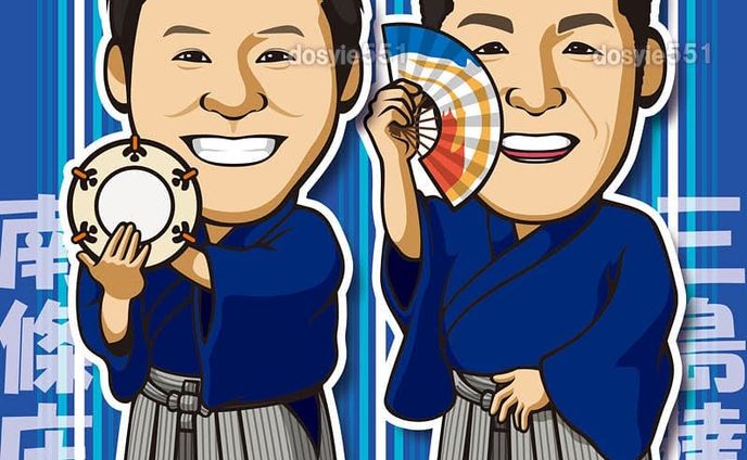 ベイスターズカラーをイメージしたのかな？
鮮やかな濃紺の御召し物が大変お似合いだったハマスタすゑ様
なんぜう殿の掛け声＆小鼓付き花火がかっこよかったり野球人なんぜう殿に感情移入しちゃったり
上様の声色が戦国武将感すげェなと惚れたり
まぁ何が言いたいかと言うと、縁起が良いので毎試合応援に来てくだされ！！！.
.
ちなみにネタもゲーム実況もﾊﾞﾁﾎﾞｺに面白いのでみんな見よう！！！.
.
#すゑひろがりず #すゑひろがりず南條
#すゑひろがりず三島 #すゑ #すえひろがりず #すゑひろがりず局番 #南條庄助 #三島達矢 #芸人 #お笑い芸人 #お笑い #ハマスタ #横浜スタジアム #ベイスターズ #baystars #イラスト #illustration #絵 #picture #似顔絵 #portrait #デザイン #design #アート #art