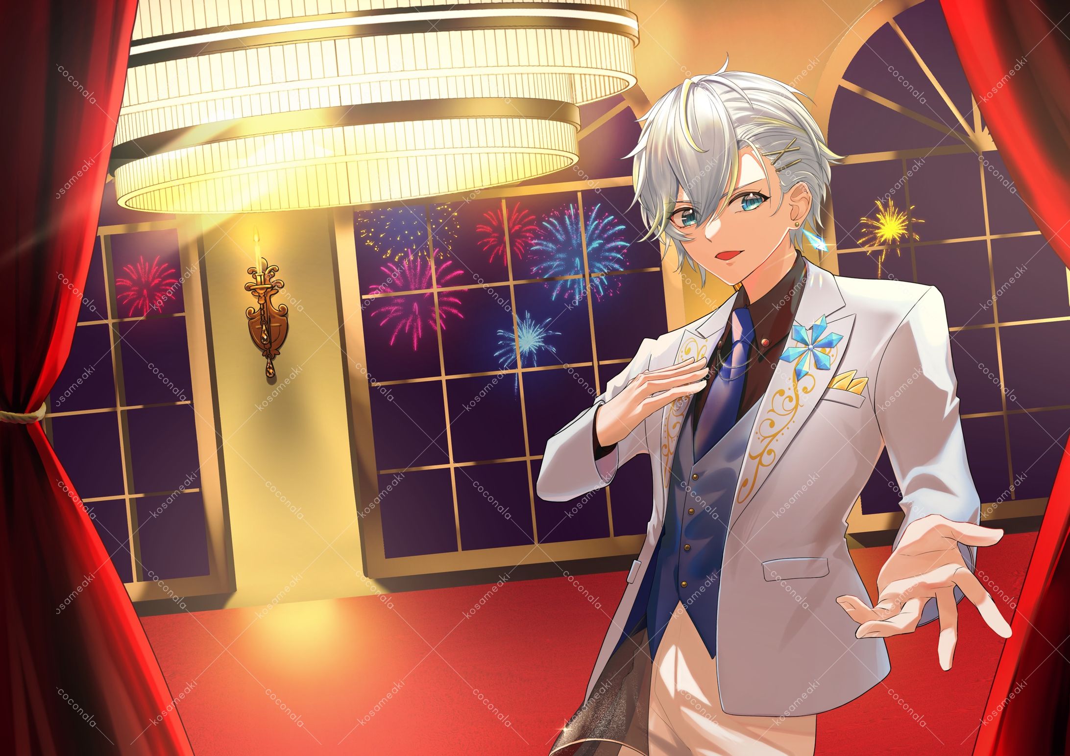 Vtuber2周年記念イラストサムネイル-1