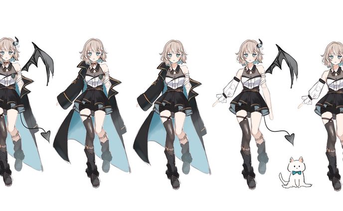 【創作】キャラデザラフ案