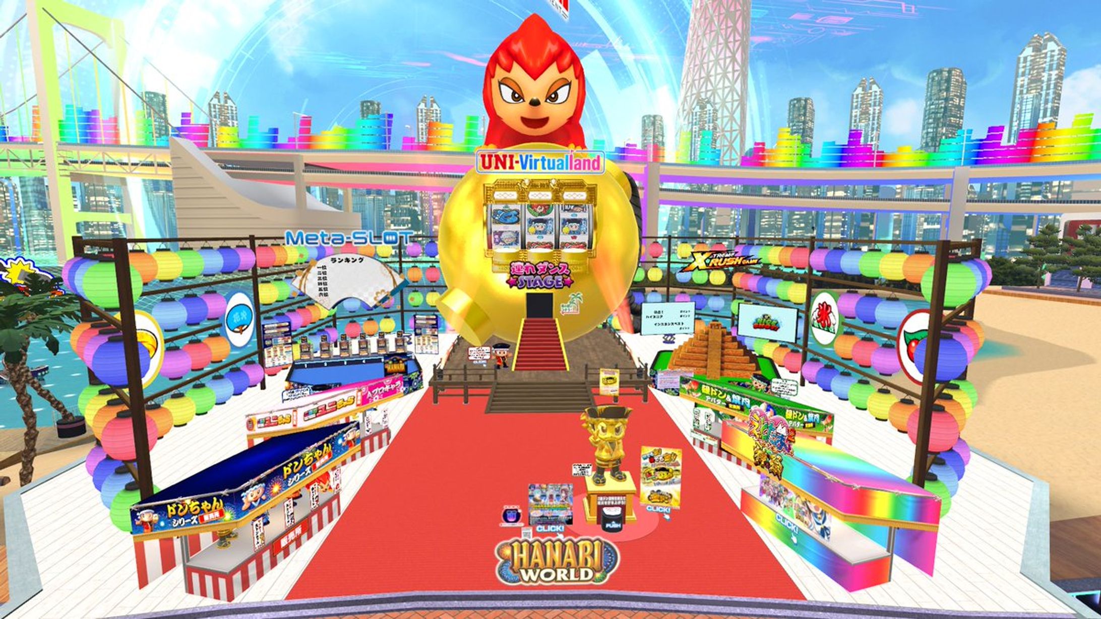 【3Dモデル】株式会社ユニバーサルエンターテインメント様ブース制作-1