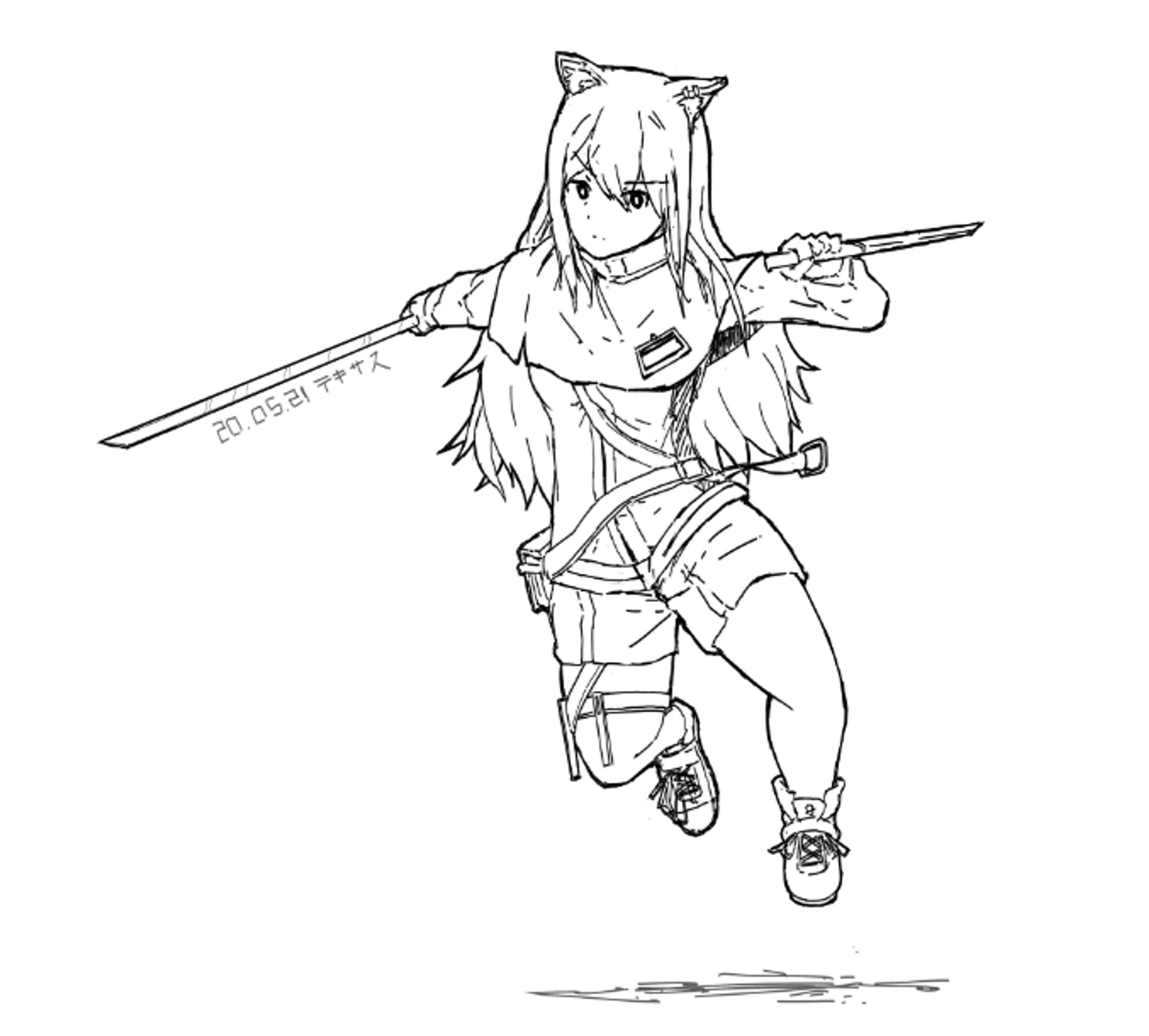 キャラクターラフ＿線画-1