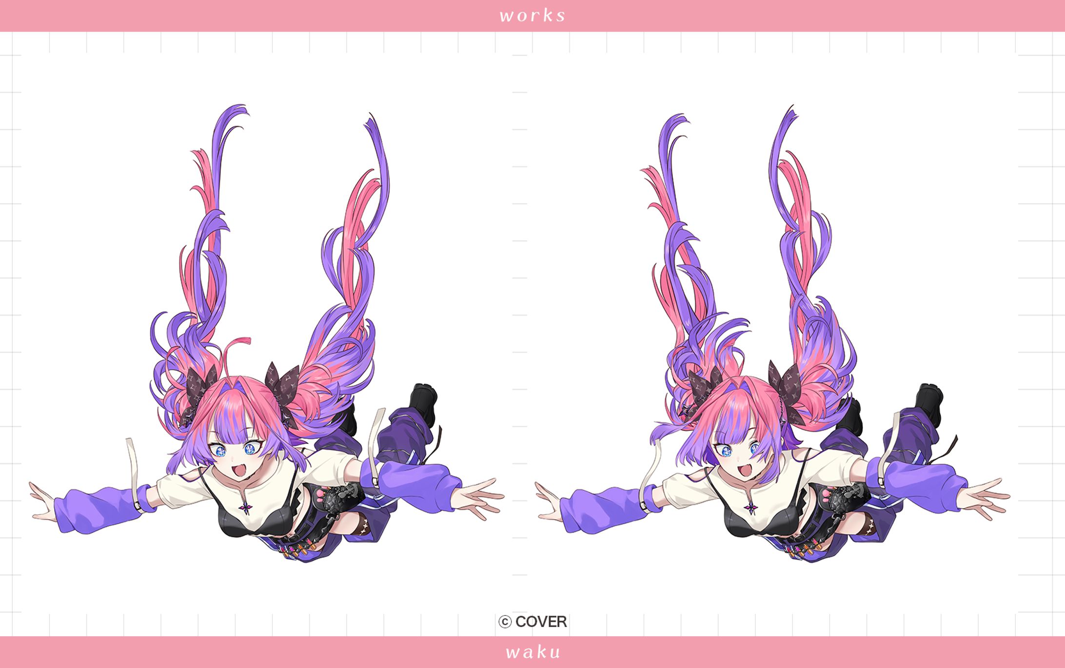 綺々羅々ヴィヴィ（ホロライブ）/ リベンジロケ 人生初のスカイダイビングに挑戦！恐怖に打ち勝てぇぇぇええ！！差分付きイラスト-1