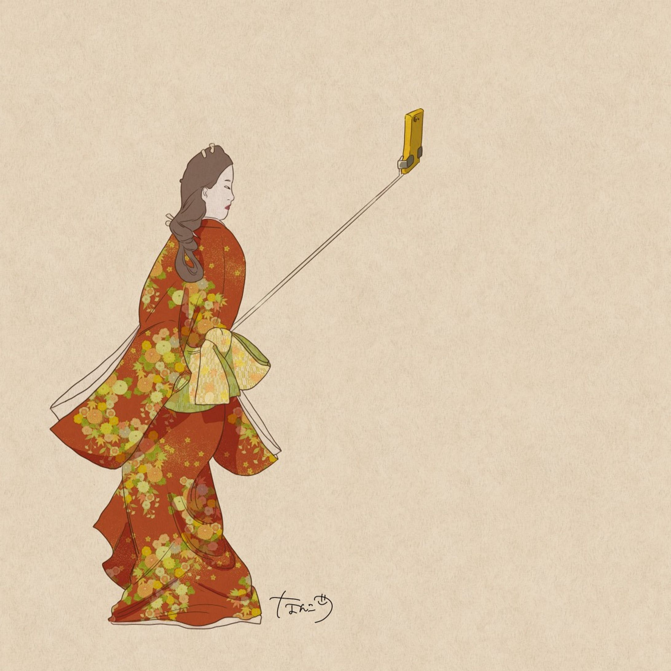 服 デザイン 昔の絵×現代 -1