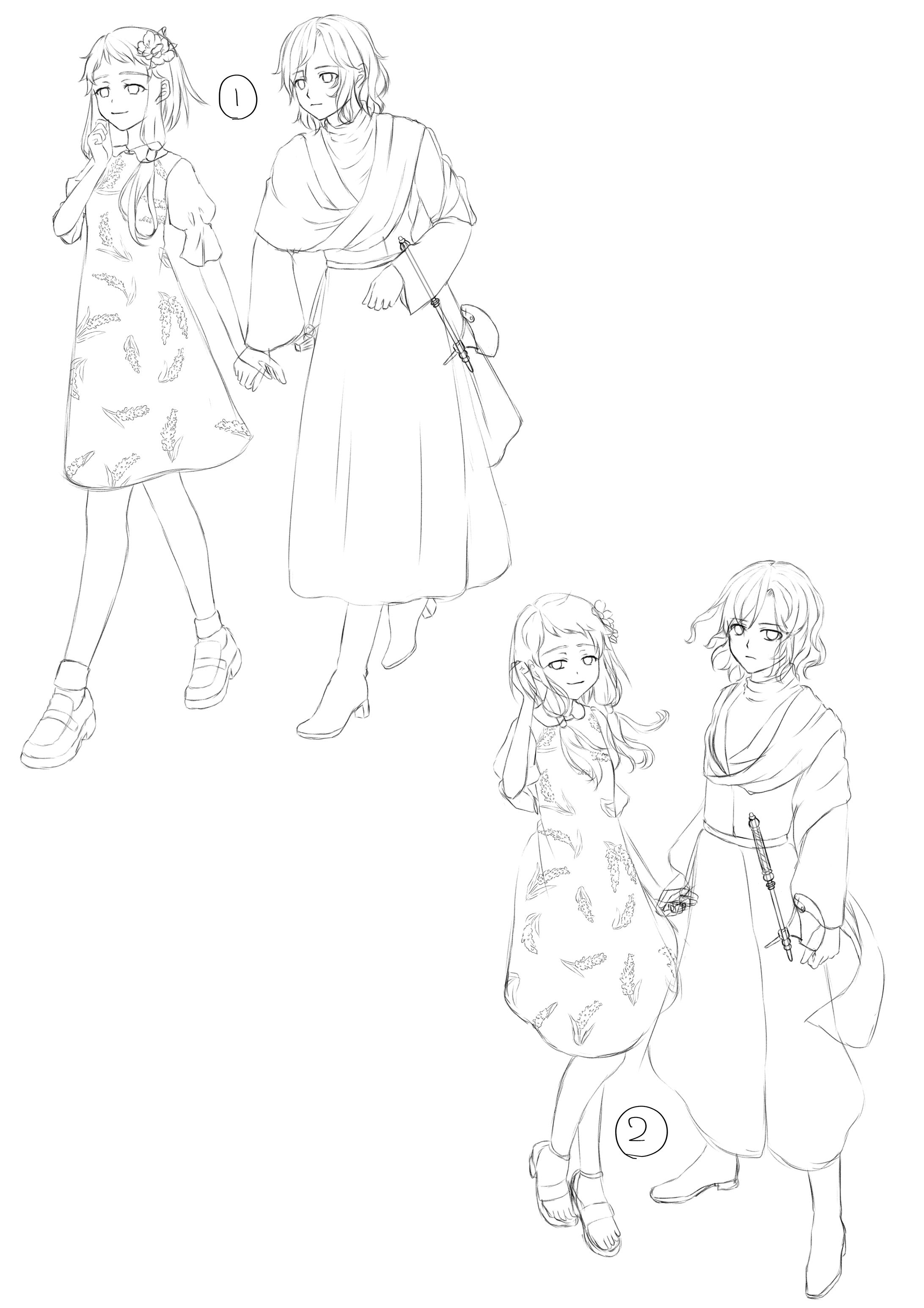 TRPG立ち絵イラスト＋表情差分ご依頼-1