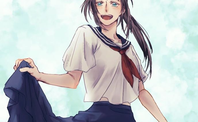 illustrator、セーラー服