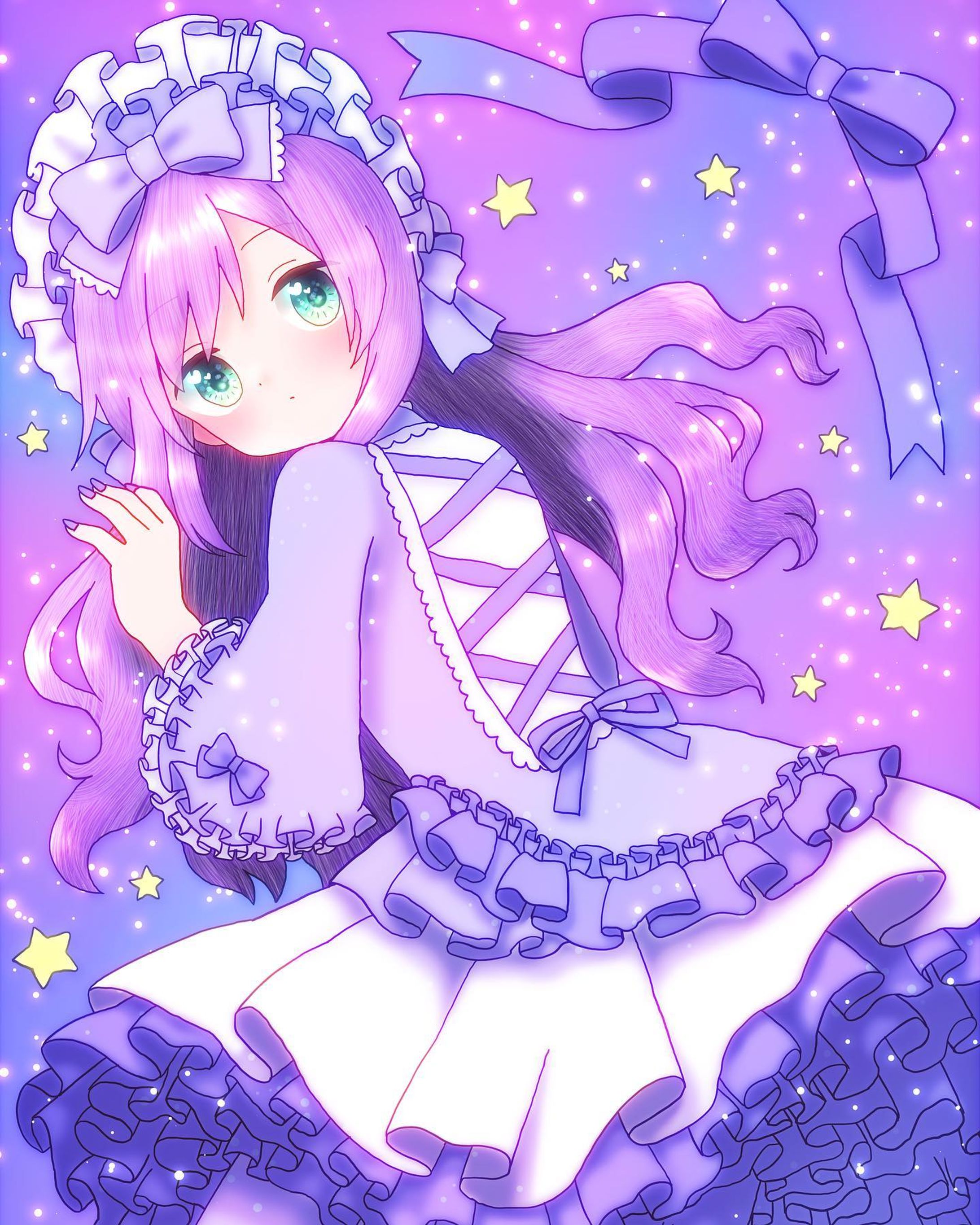 ⭐️ #イラスト　#お絵描き　#illustration #illust #女の子　#女の子イラスト　#デジタル　#デジタルイラスト　#デジタル絵　#オリジナル　#オリジナル絵　#オリジナルイラスト　#ロリィタ　#ロリィタファッション　#ロリータ　#ロリータファッション　#フリル　#リボン　#ゆめかわいい　#ゆめかわ-1