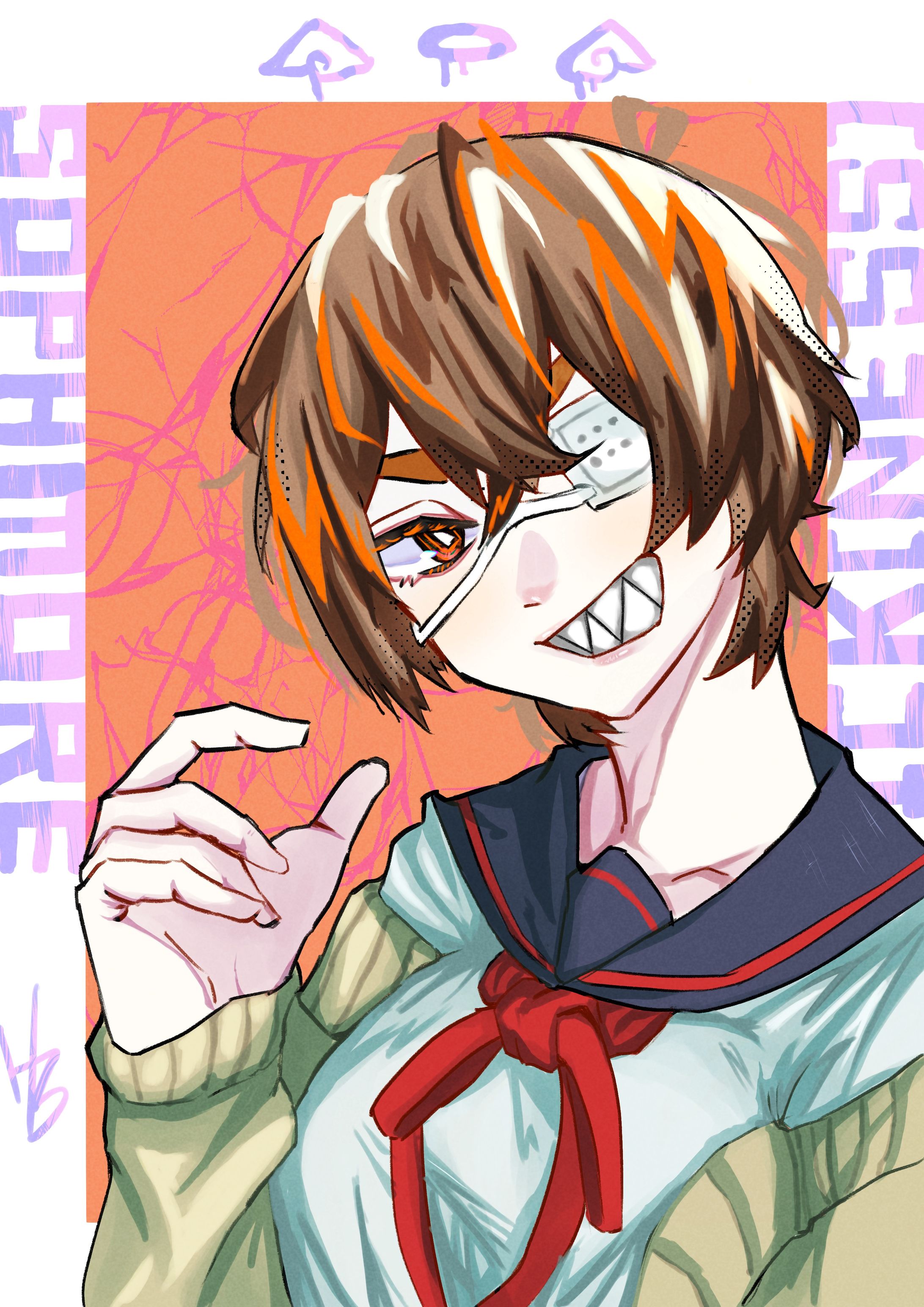 眼帯ツリ目女子-1