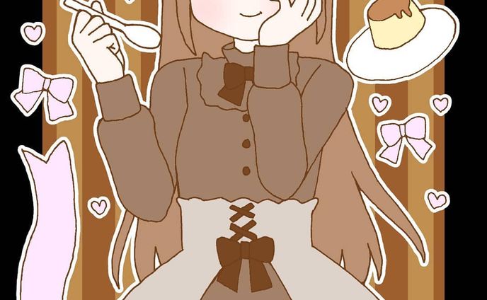 甘くて美味しい💗　#イラスト　#お絵かき　#illustration  #illust #オリジナル　#オリジナル絵　#オリジナルイラスト　#女の子　#女の子イラスト　#デジタル　#デジタル絵　#デジタルイラスト　#リボン　#ハート　#ロリィタ　#ロリィタファッション　#ロリータ　#ロリータファッション　#ケーキ　#ドーナツ　#プリン　#笑顔　#お菓子　#スイーツ