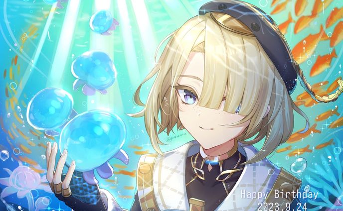 【原神_フレミネ】ファンアート