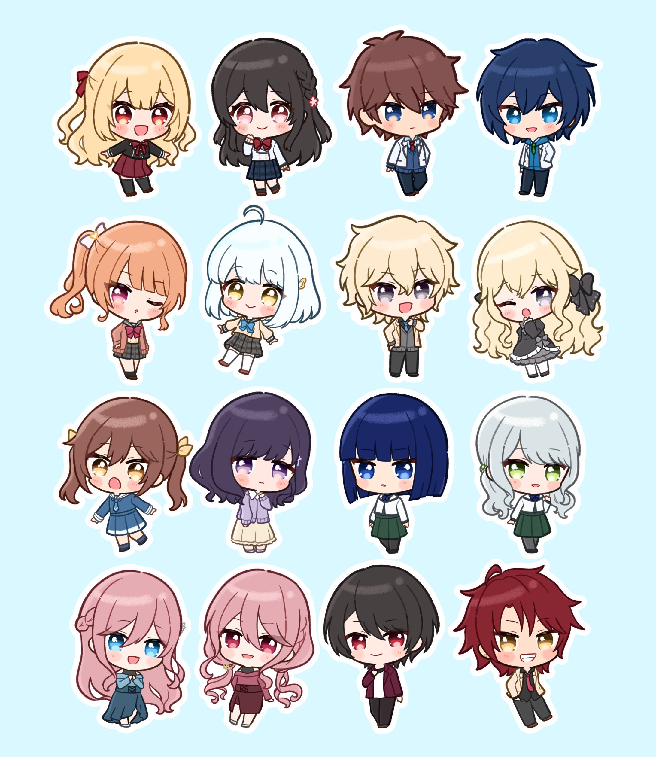 SDイラスト(1.7頭身ふんわり作画・キャラデザ)-1