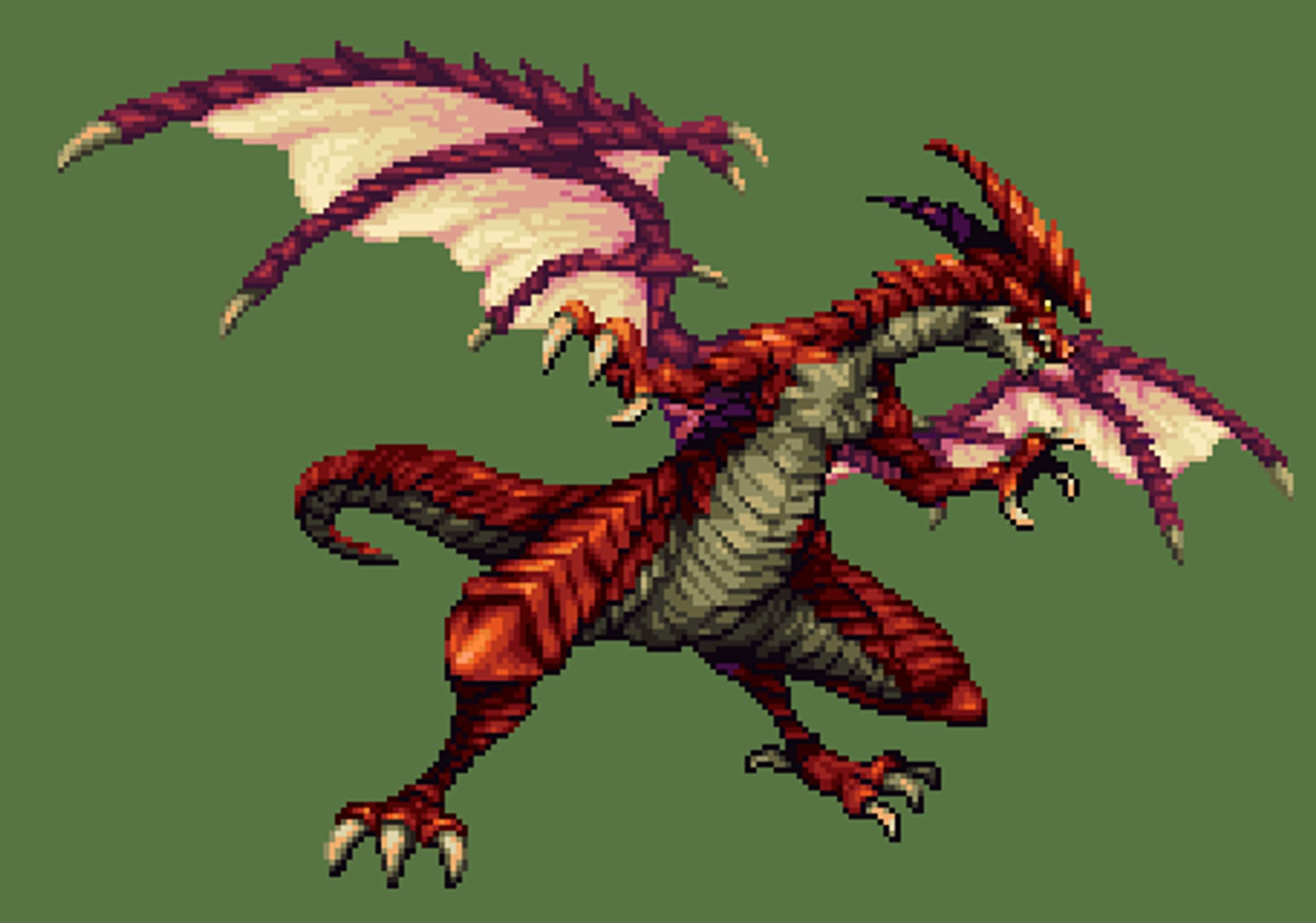 ドット絵ドラゴン-1