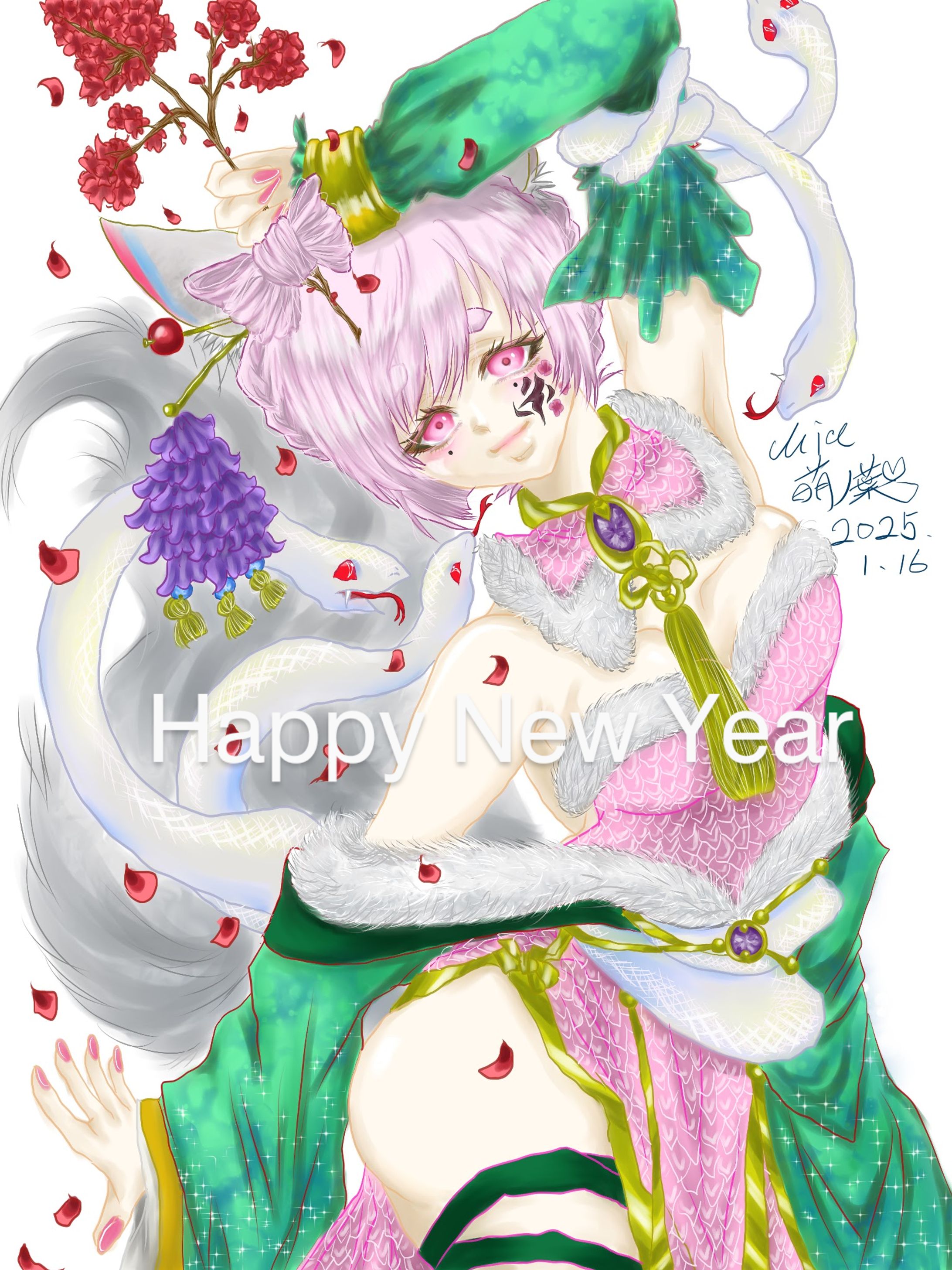 オリキャラ 妲己 年賀状-1