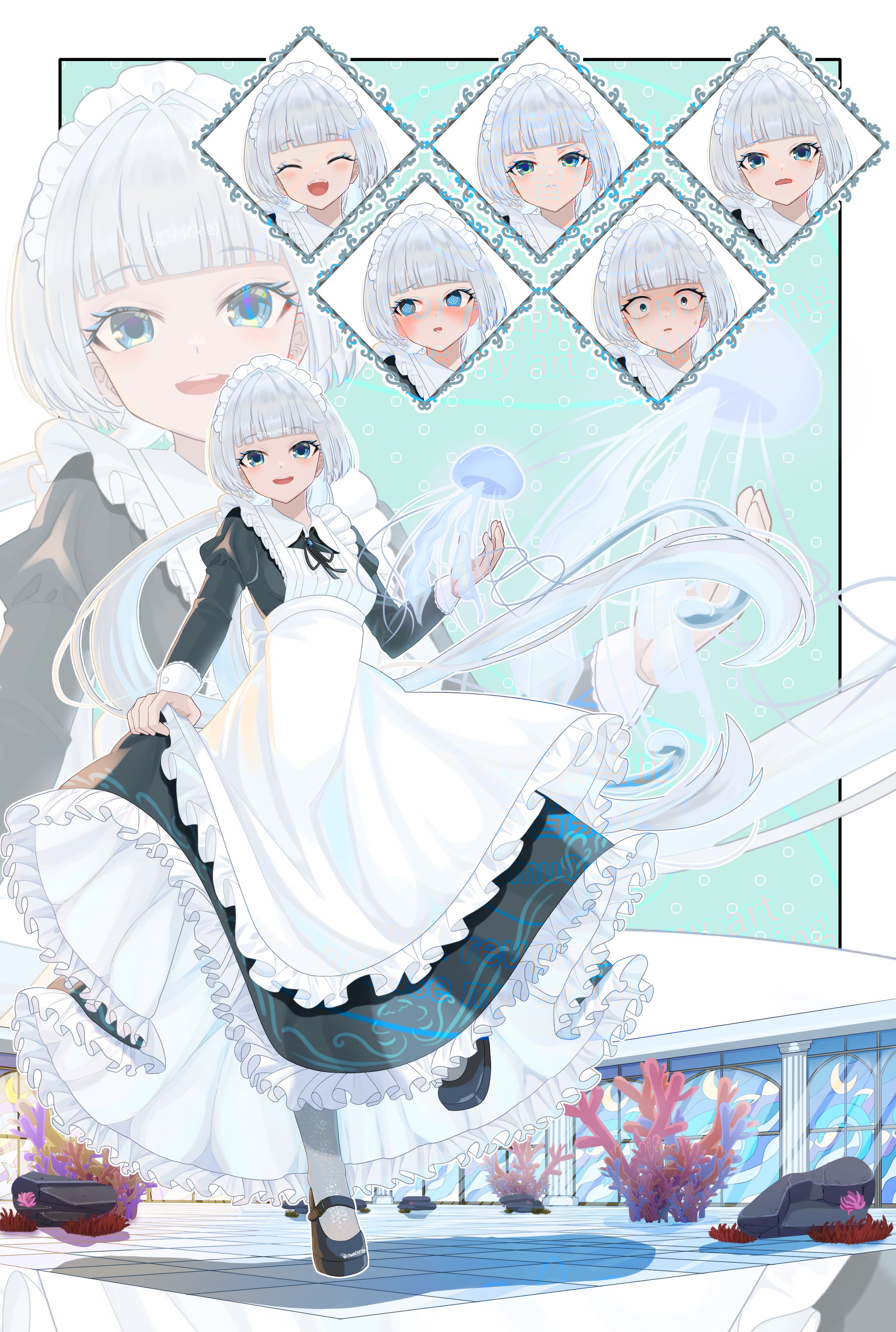 【オリジナル】くらげメイドさん-1