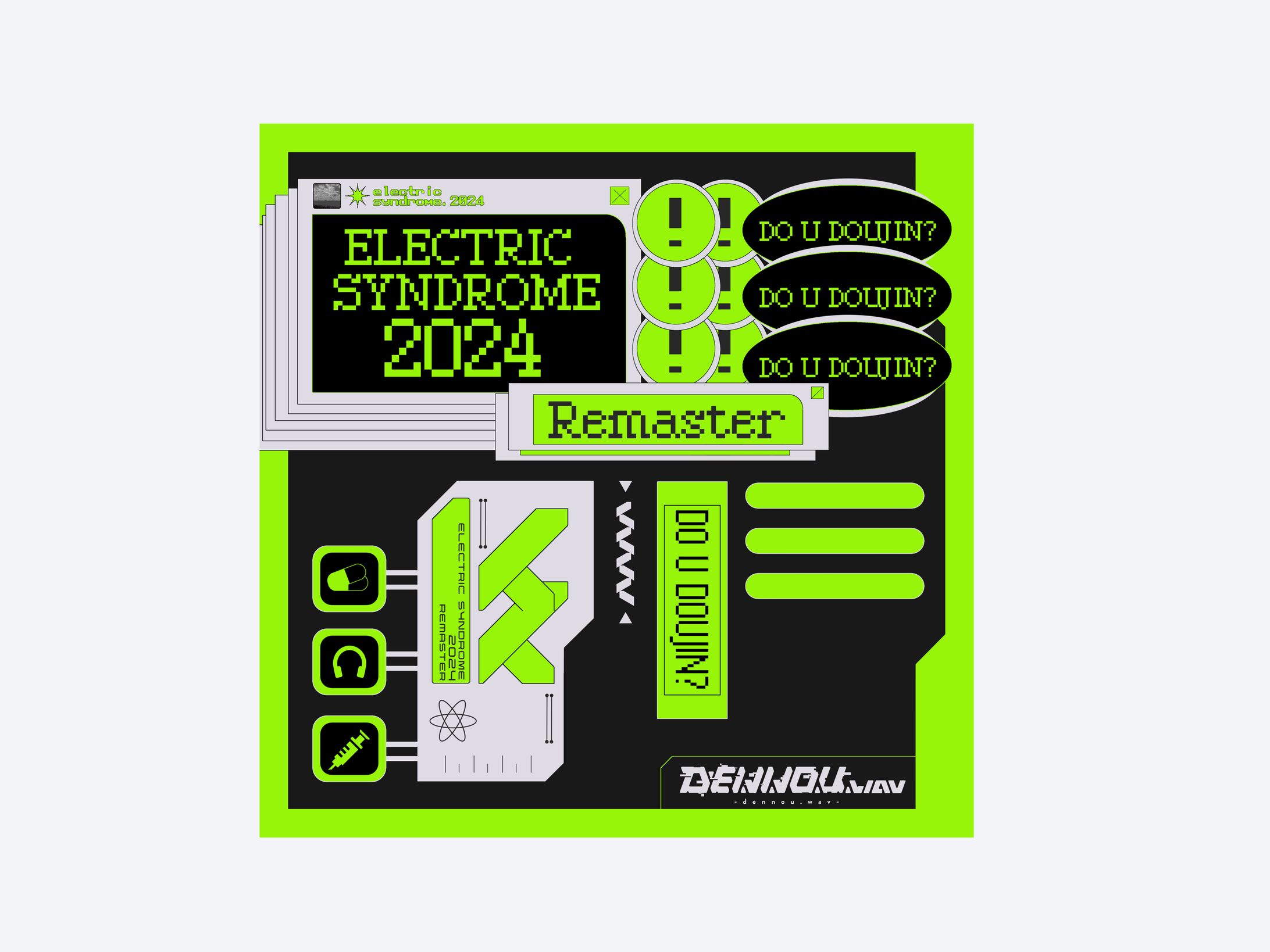 電脳.wav「ELECTRIC SYNDROME 2024 Remaster」ジャケットデザイン-1