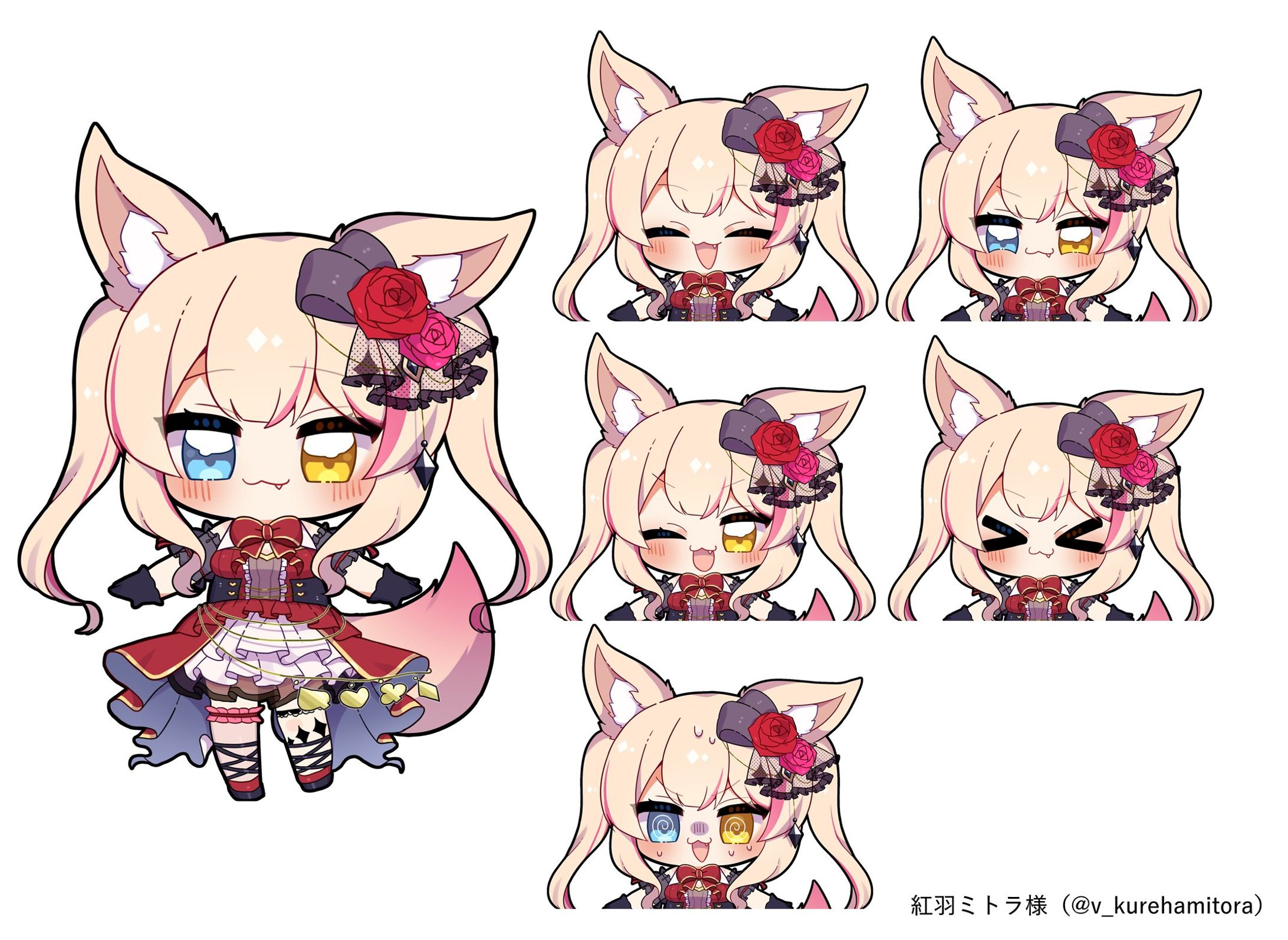 Vtuber 紅羽ミトラ グッズイラスト-1