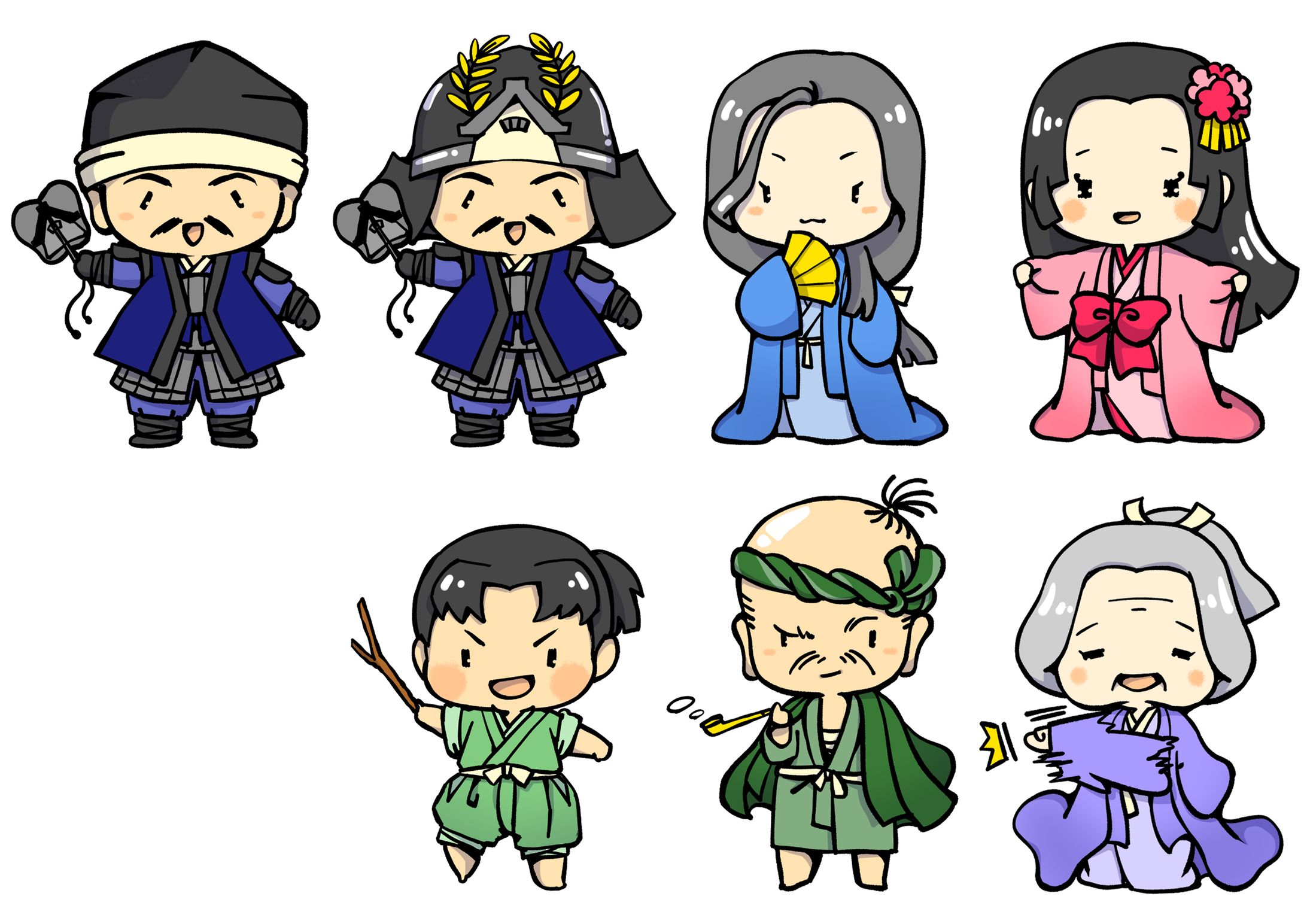 和風ミニキャラ家族-1