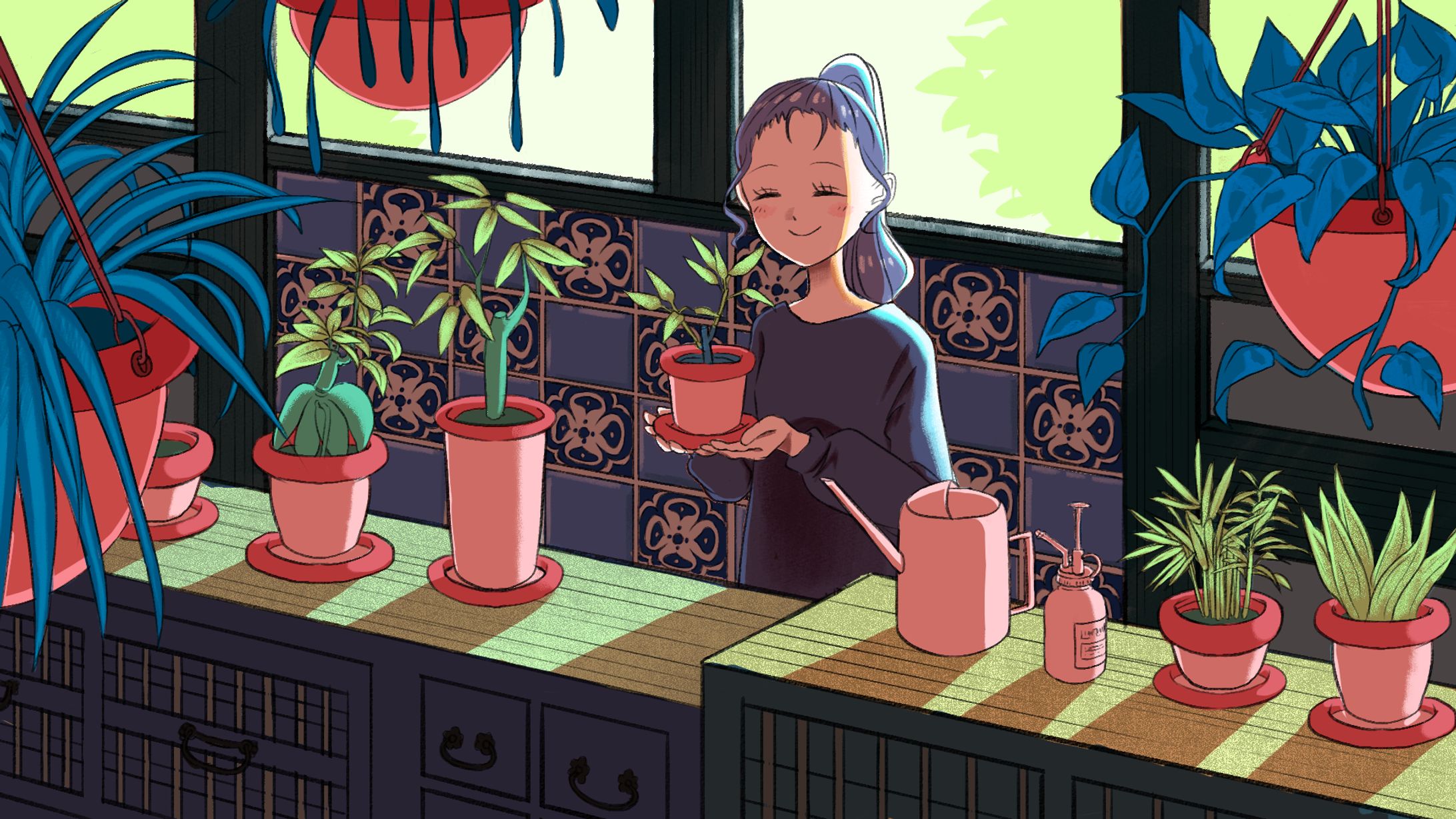 古民家と植物-1