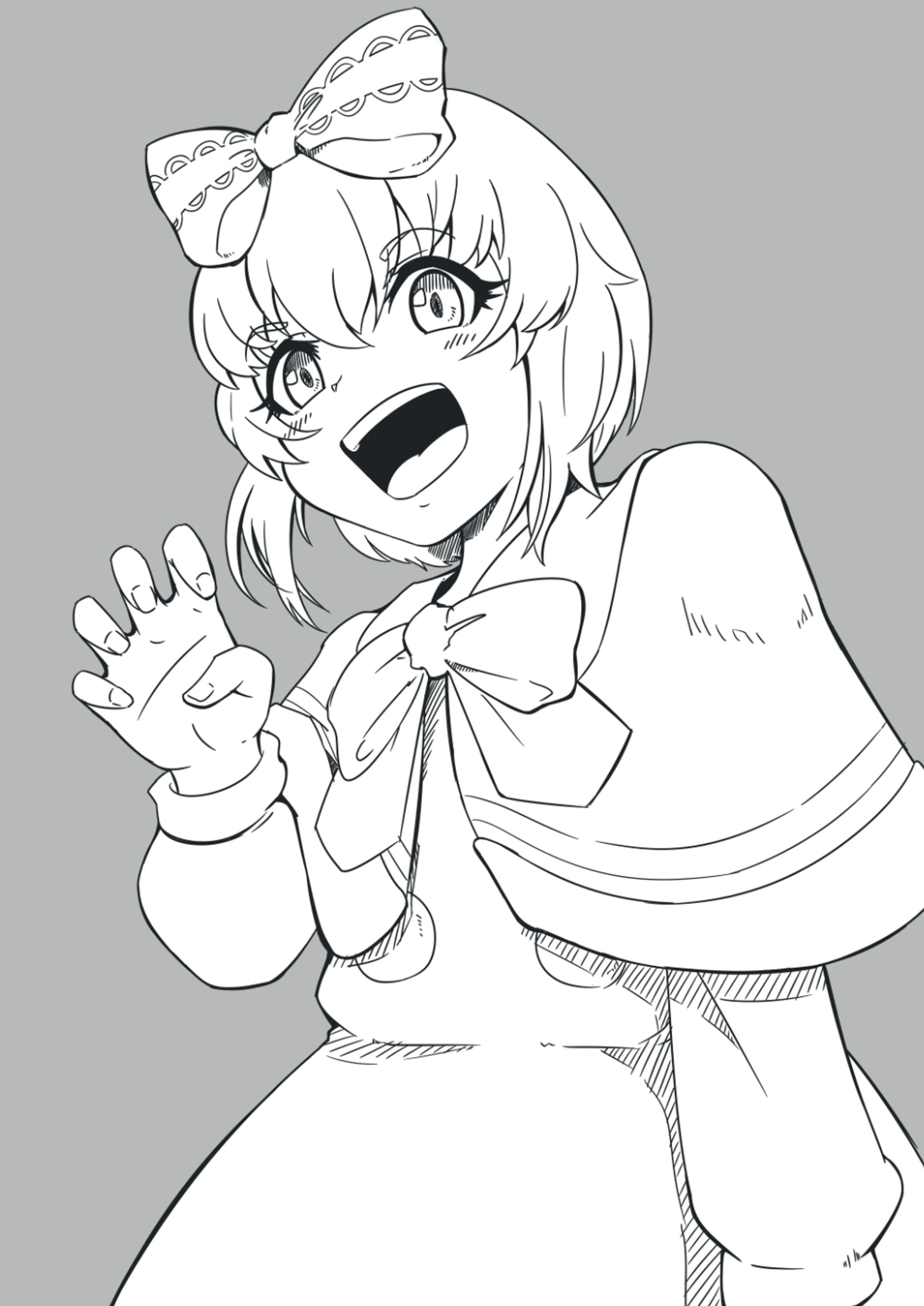 あゆむくん　温かい冬服　線画-1