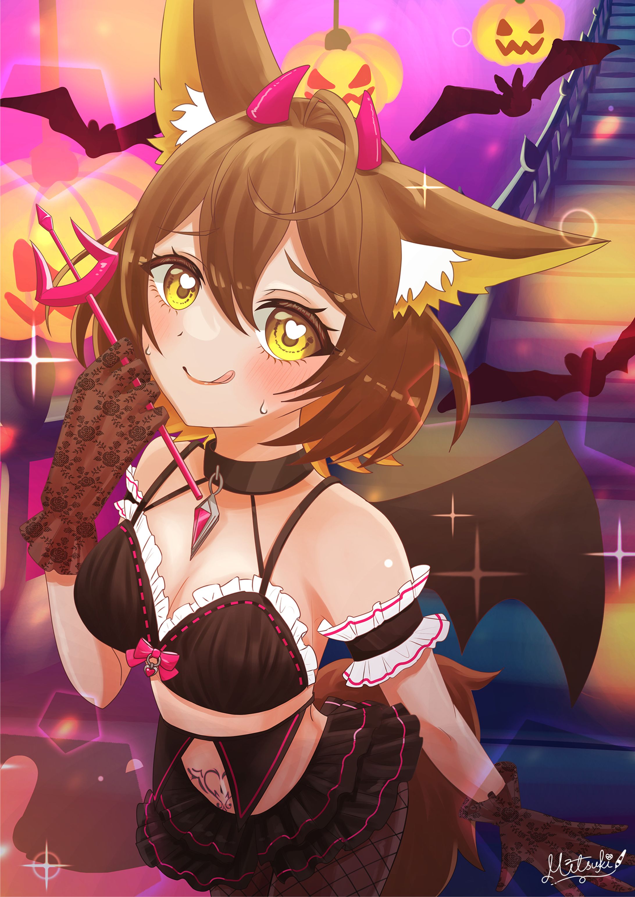 【一枚絵】アマガ・ミツキ2023年 ハロウィンイラスト-1