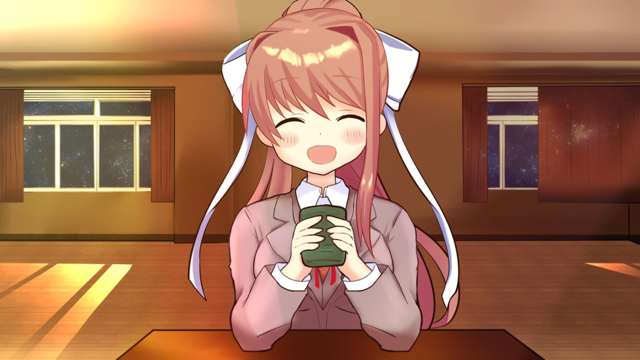 ほのぼの文芸部神社.Monika-1