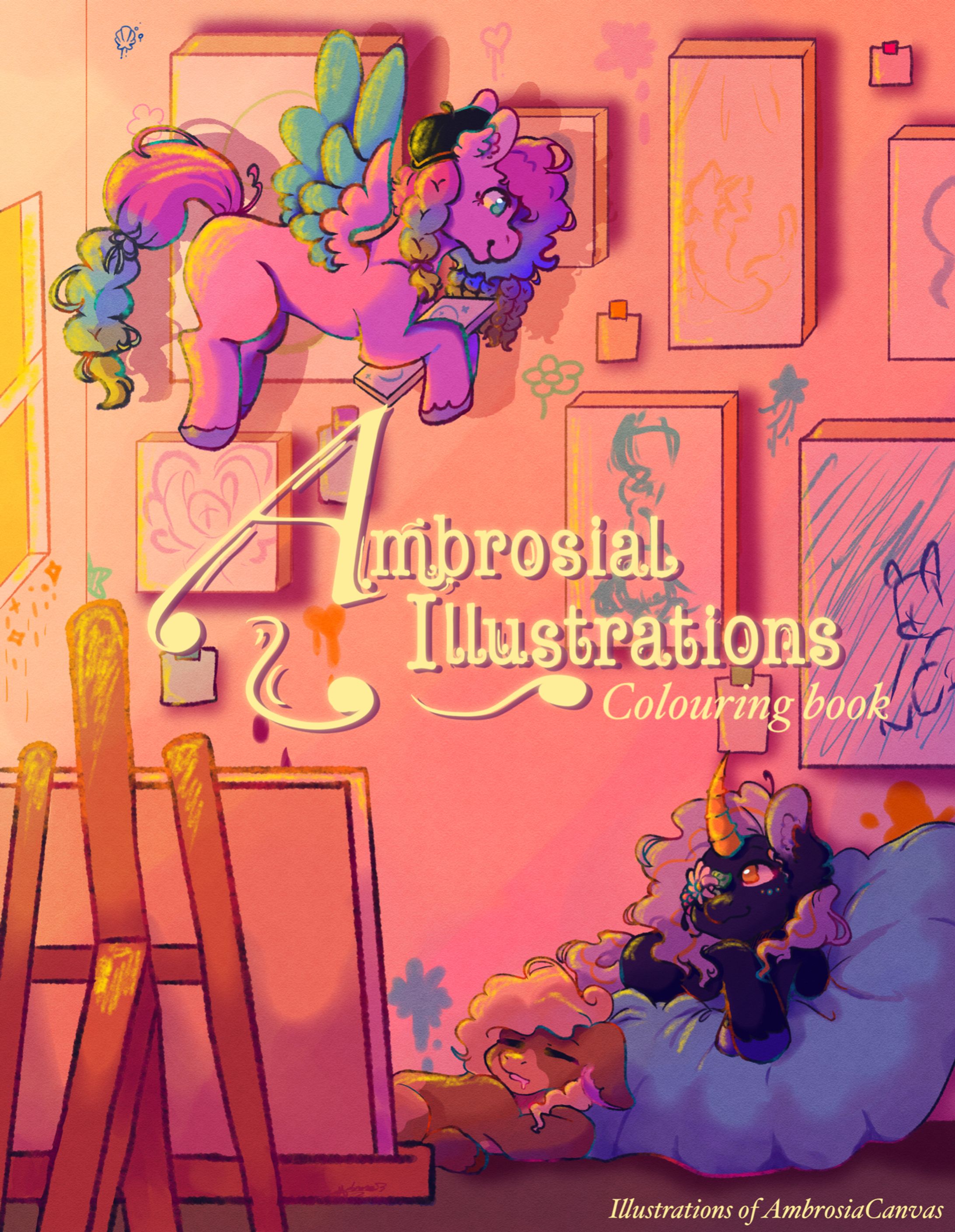 Ambrosial Illustrations : Colouring Book Cover-1