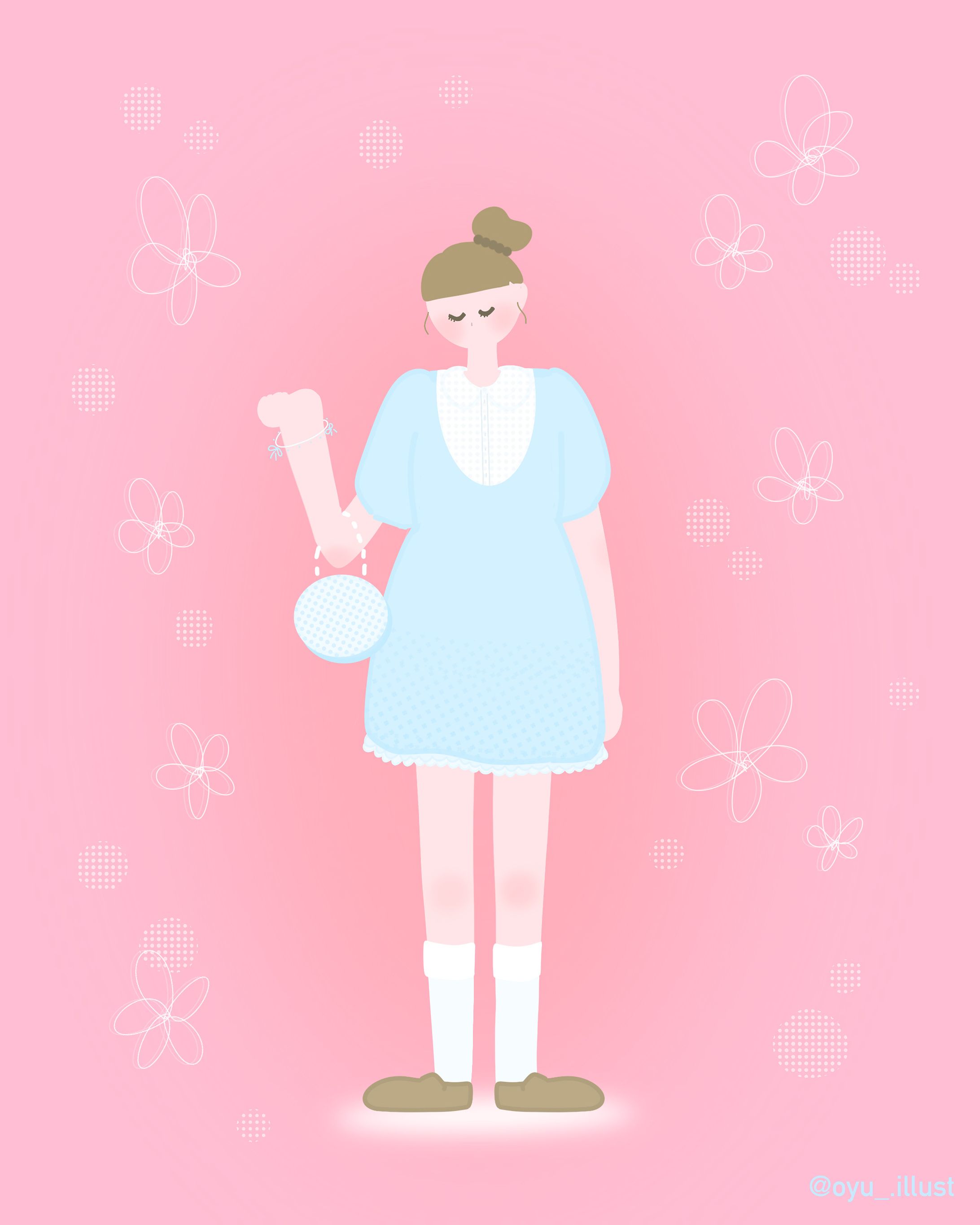 ファッション（青い少女）-1