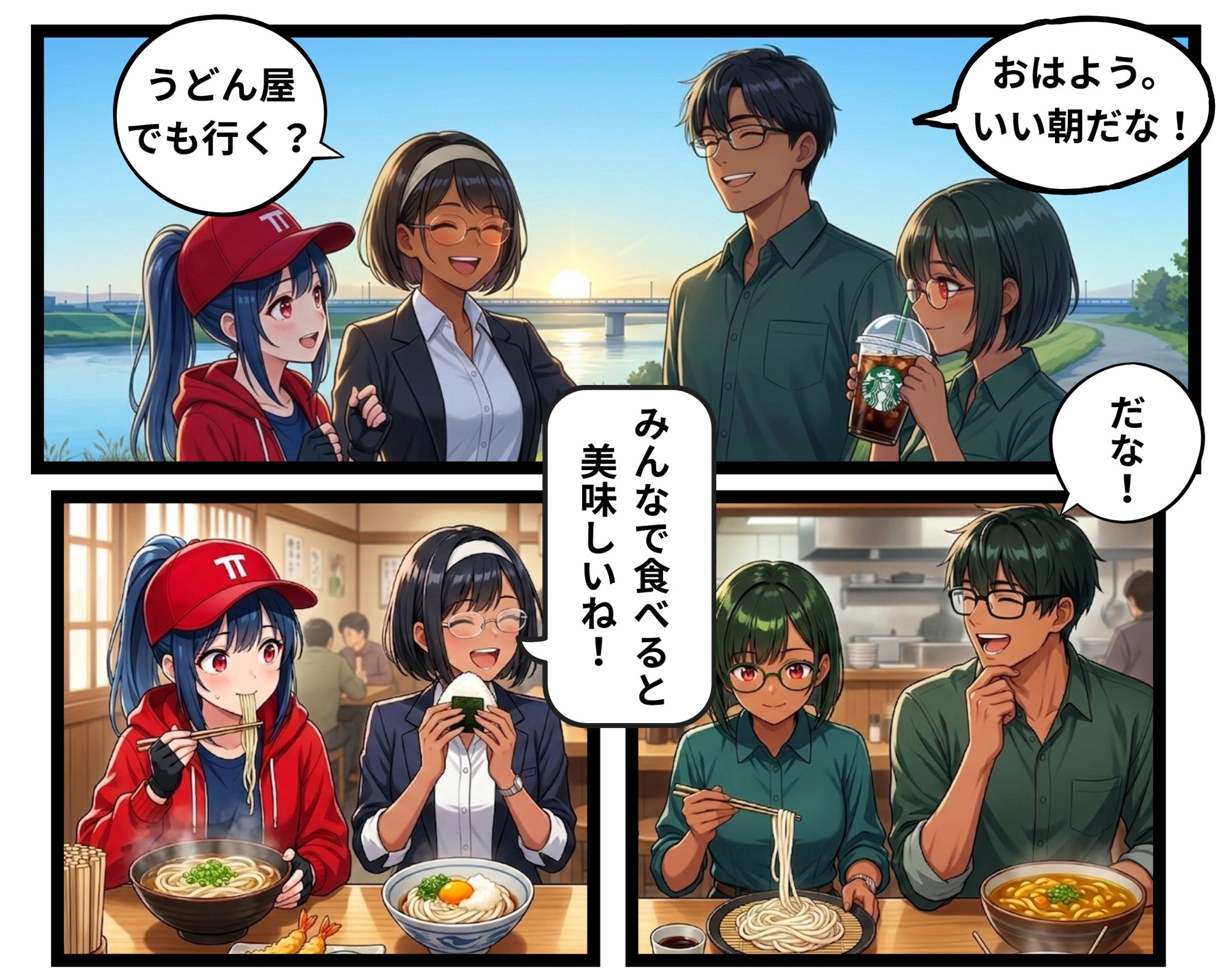 朝イチの挨拶と朝食-1