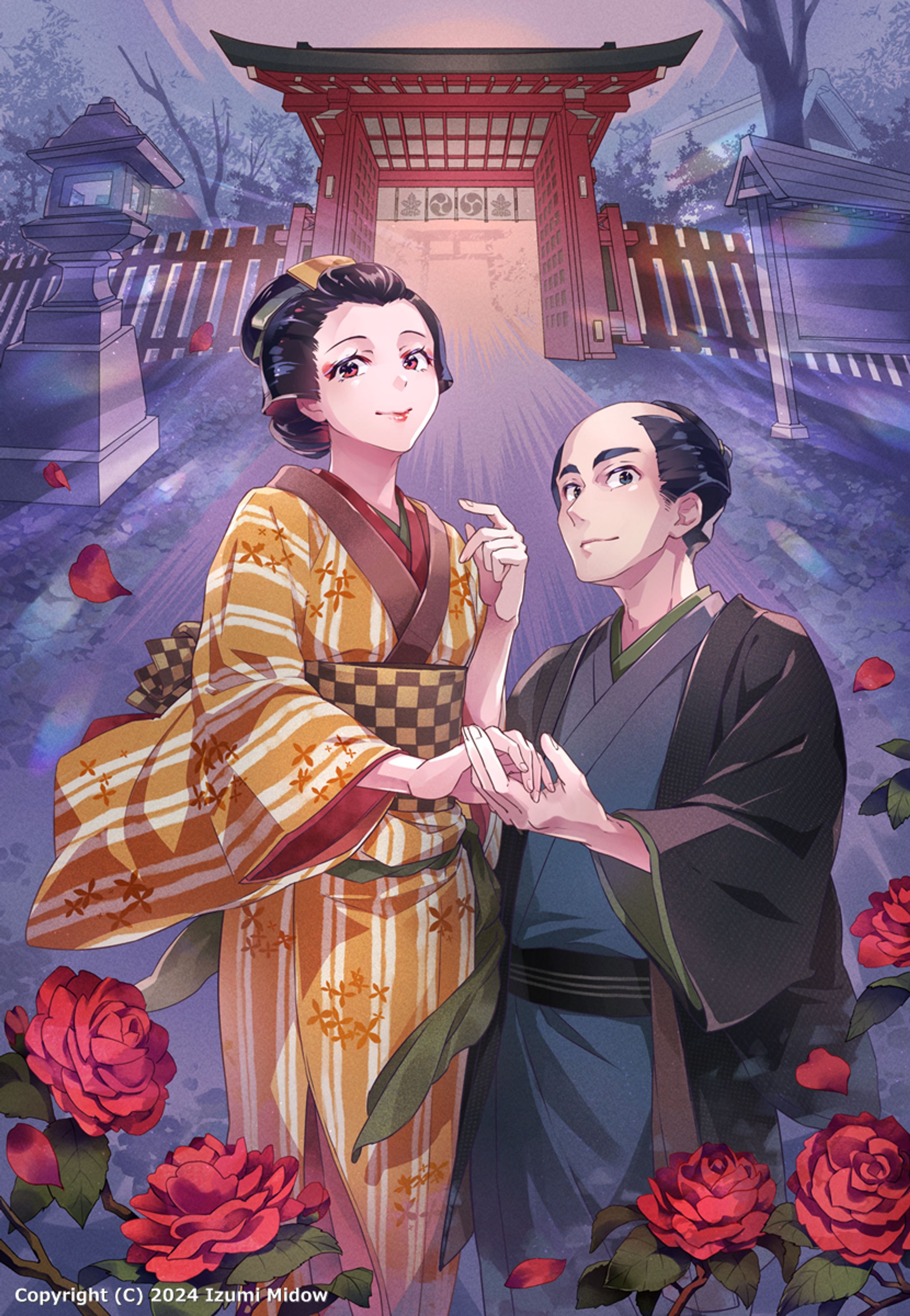 【コンテストイラスト２点】佳作入賞＆応募作品・上田市日本遺産短編小説書籍化「表紙絵・挿絵イラスト」-1