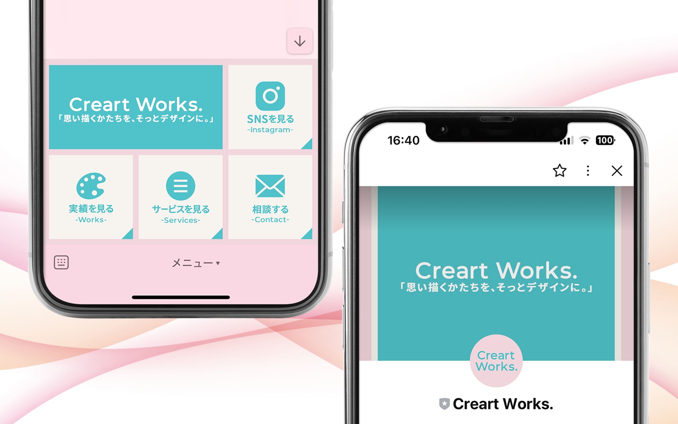 公式LINE「Creart works.」リッチメニュー-1