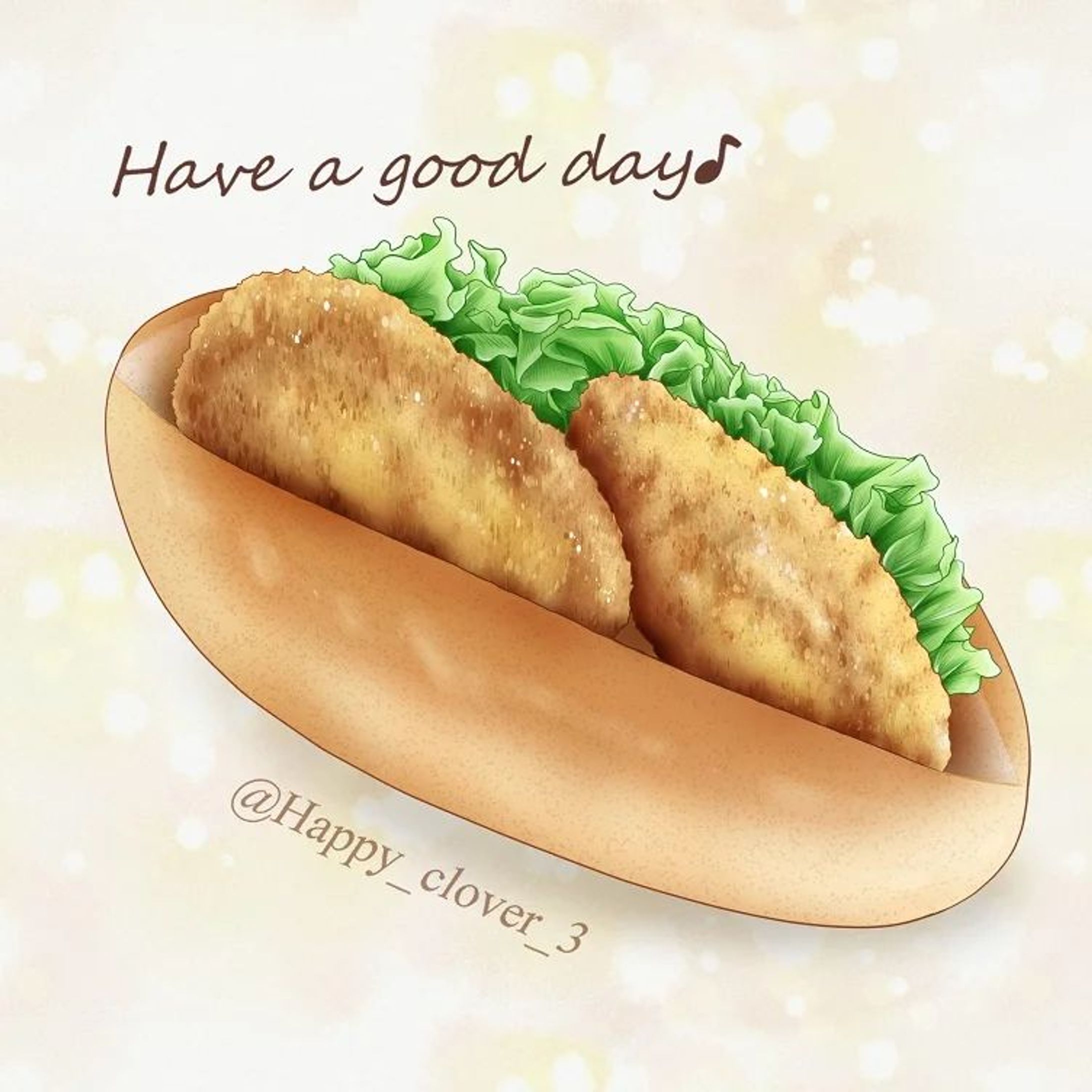 コロッケパン♪

#コロッケパン　#惣菜パン　#フードイラスト　#パンイラスト　#食べ物イラスト　#croquettebred #croquette #foodillust  #foodieart #foodillustration  #artwork  #bread-1