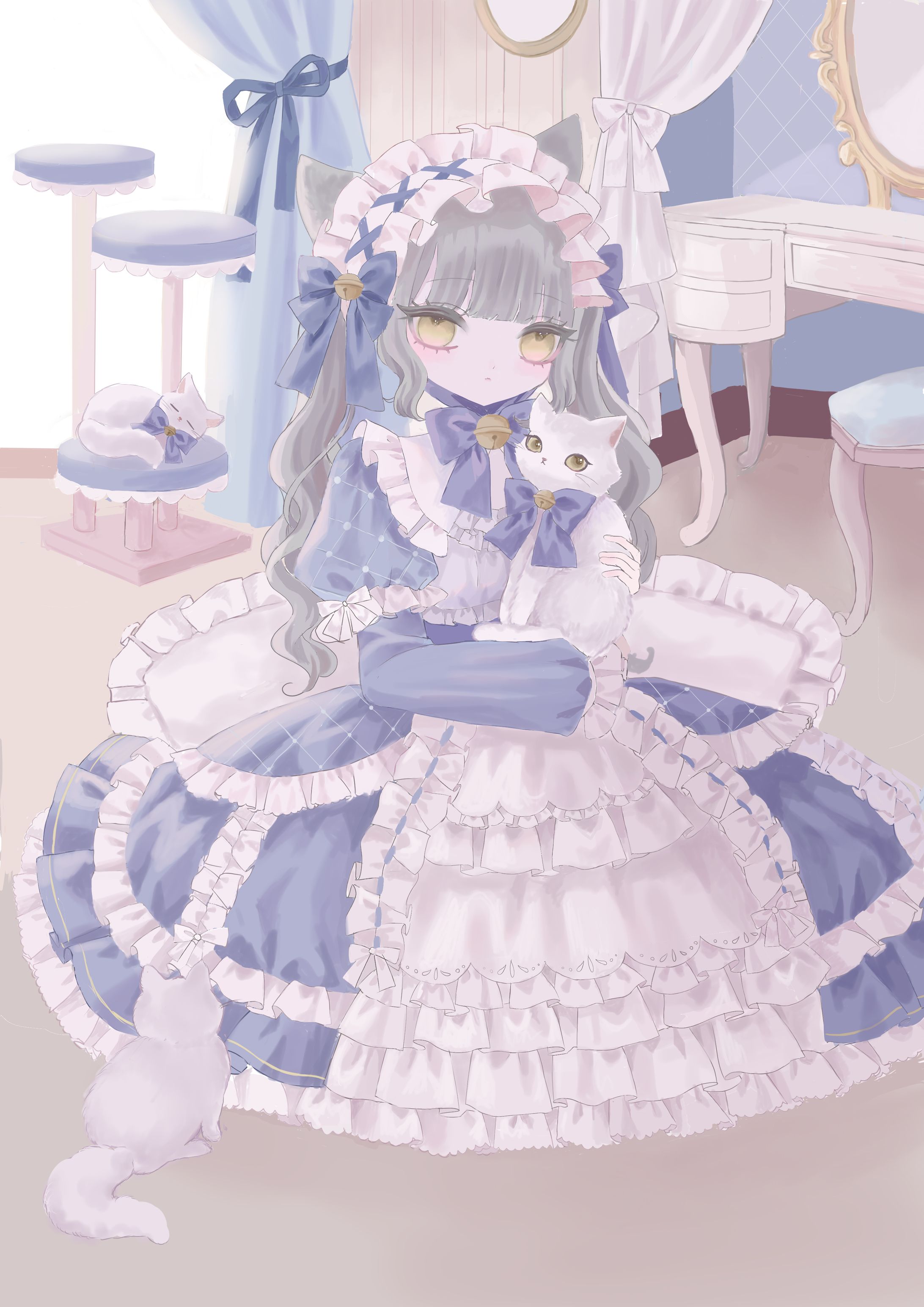 2026年　猫の日イラスト🐈‍⬛💙-1