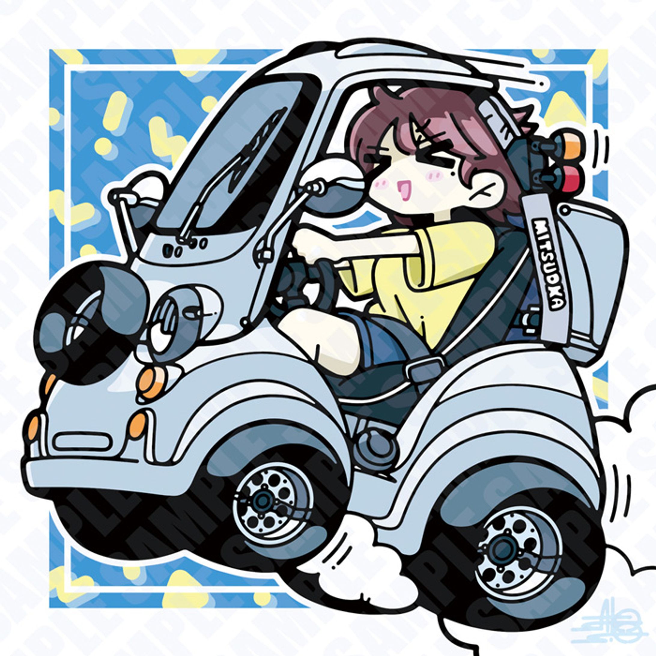 モトガレージNAO 販促用ステッカー用イラスト-1