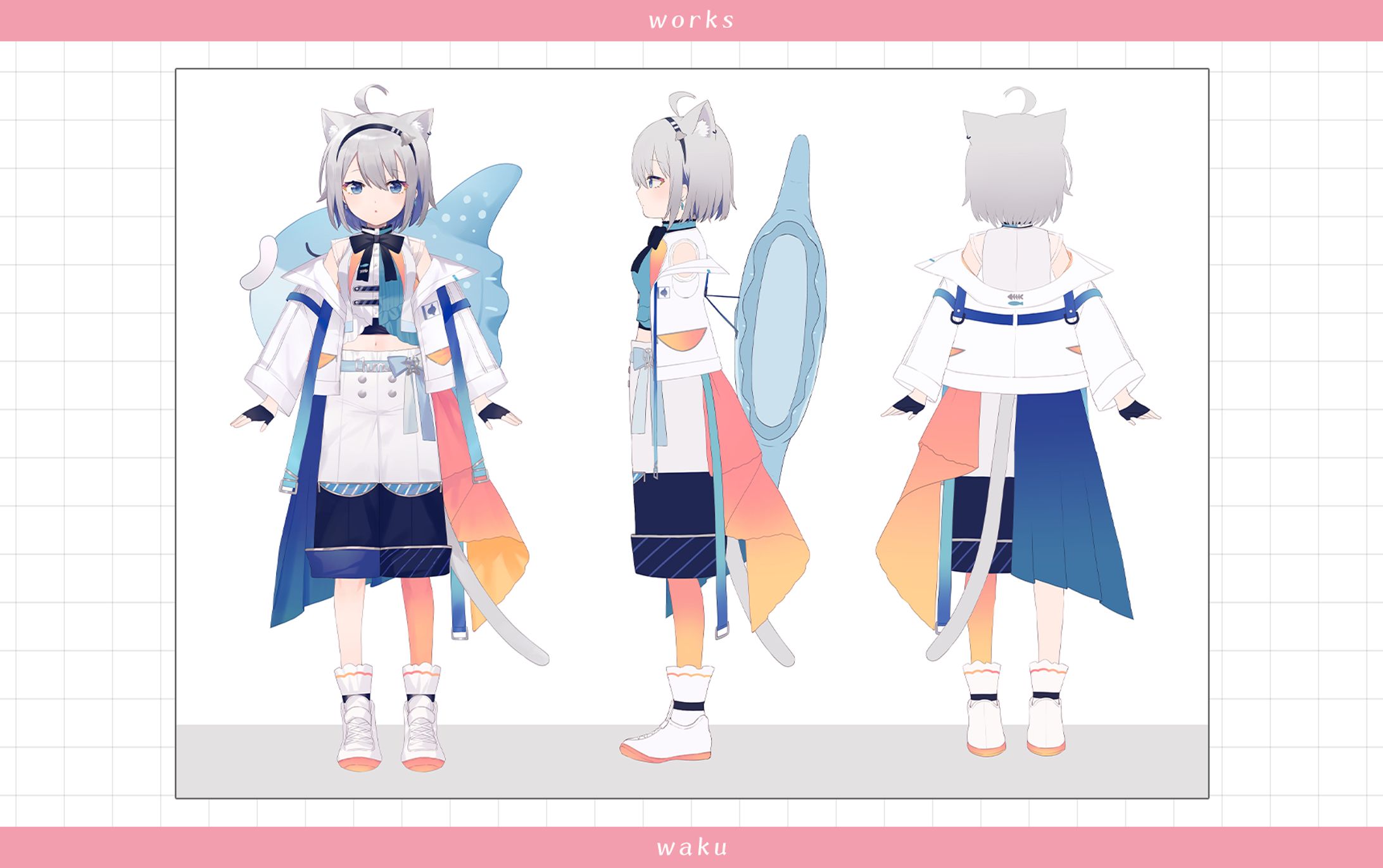 ちゅむのーと / 新規3D用衣装デザイン+三面図-1