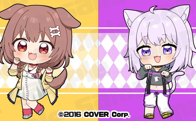 ホロライブ　猫又おかゆ　戌神ころね　Art Selection　グッズ用イラスト