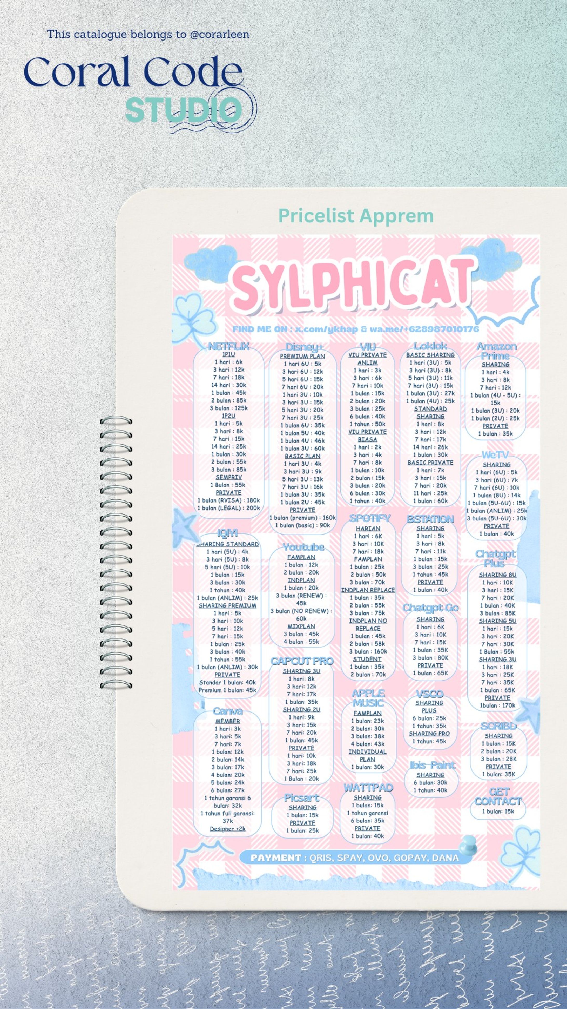 Pricelist & Sticker WA-1