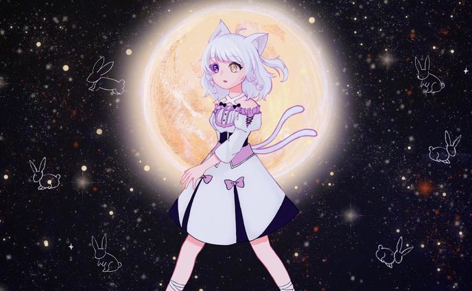 【動画用イラスト】 「回る空うさぎ(Orangestar) 」 Covered by みゃごらーれ様 【ご依頼】