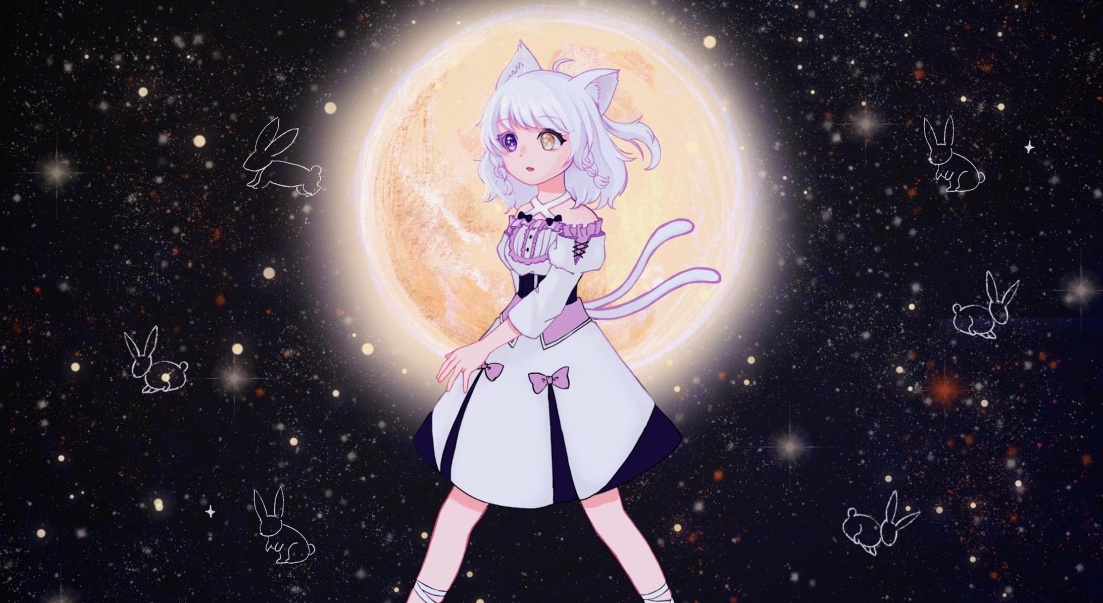 【動画用イラスト】 「回る空うさぎ(Orangestar) 」 Covered by みゃごらーれ様 【ご依頼】-1