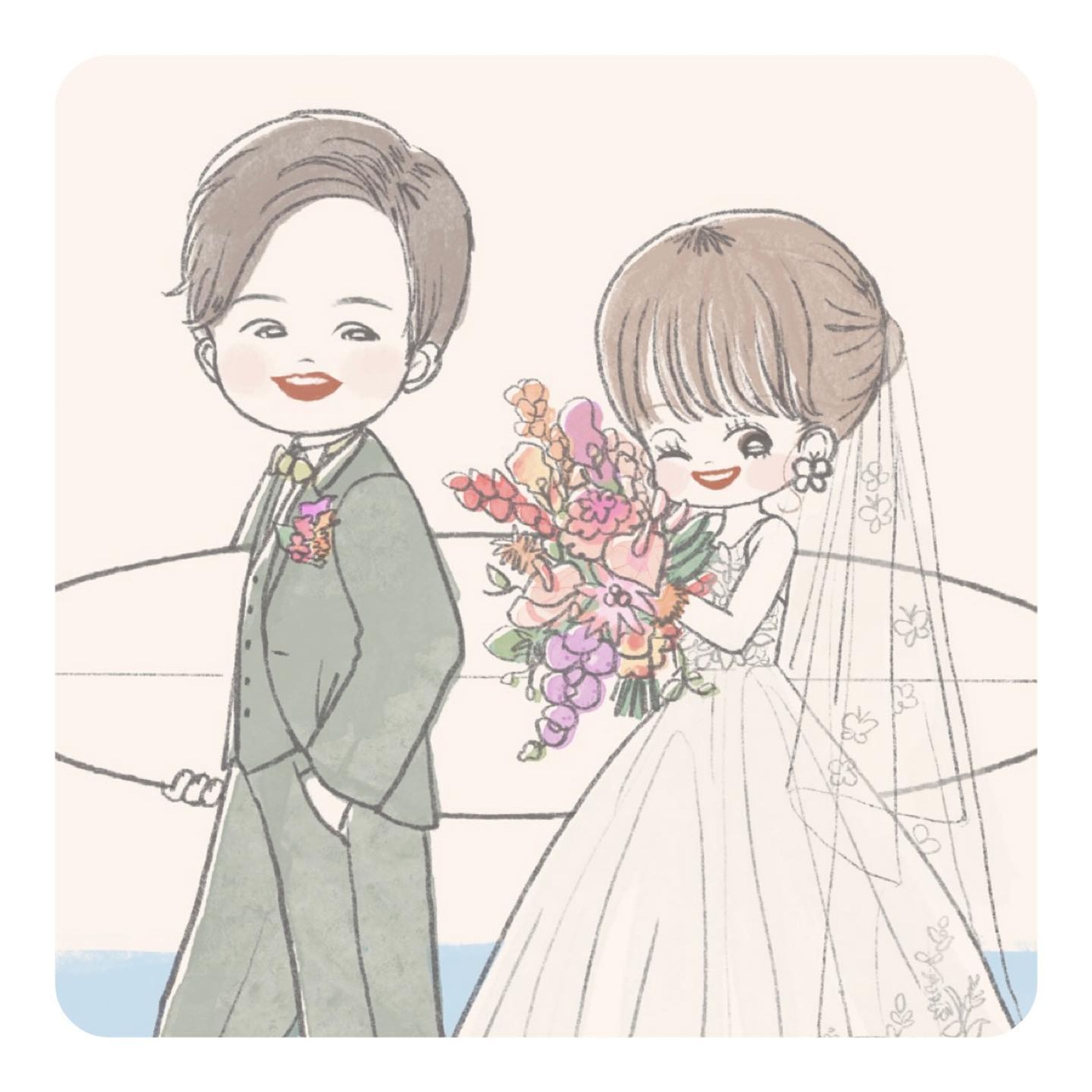 ⁡🌺🏝️ウェルカムボードのイラスト制作（2023）-1