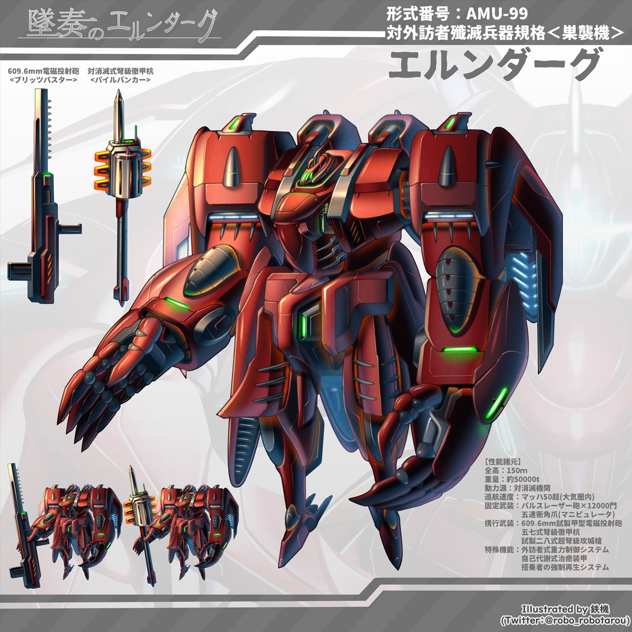 オリジナルロボット＜エルンダーグ＞_設定画-1