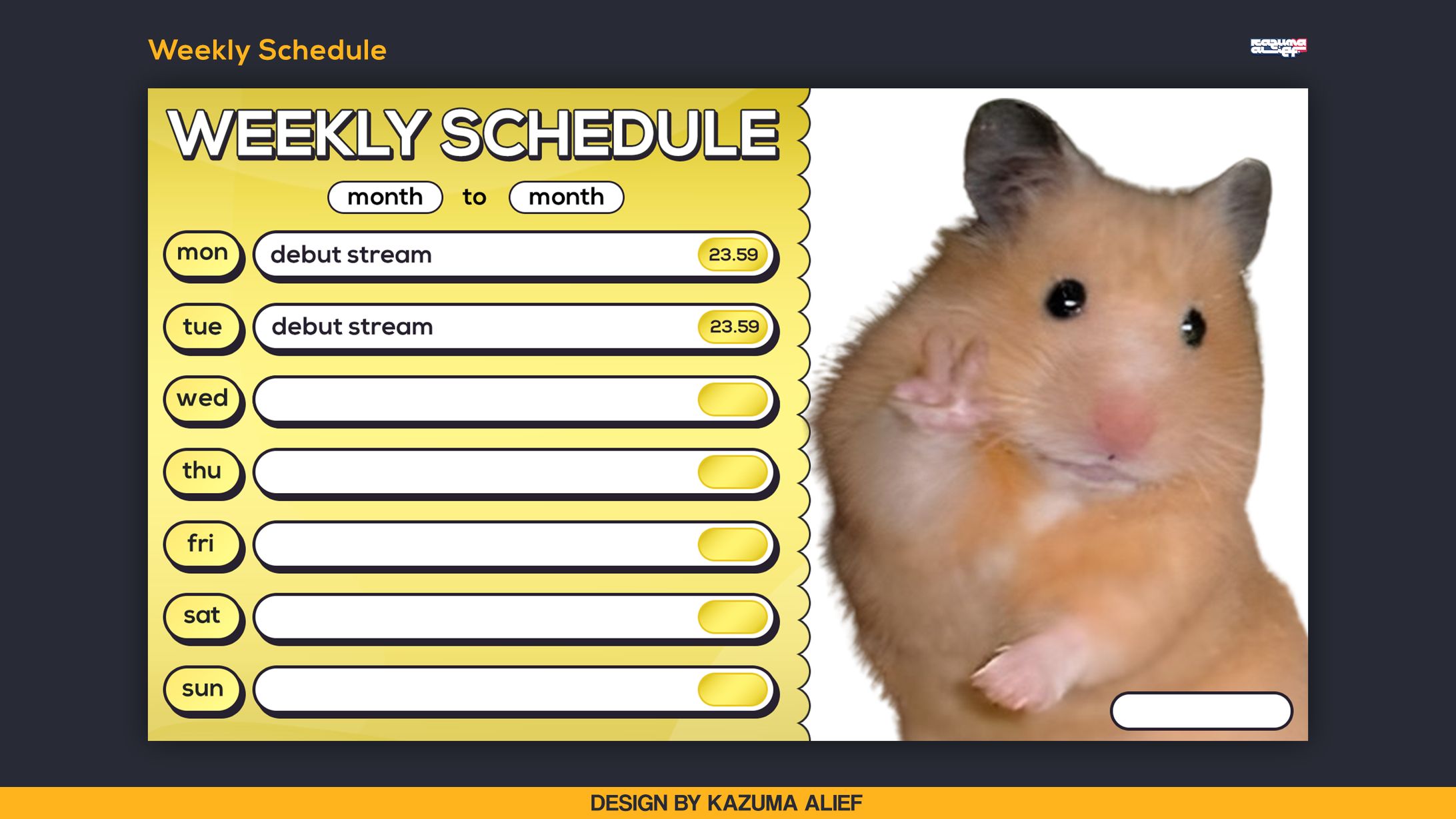 [Weekly Schedule] Aureo Faulkner-1