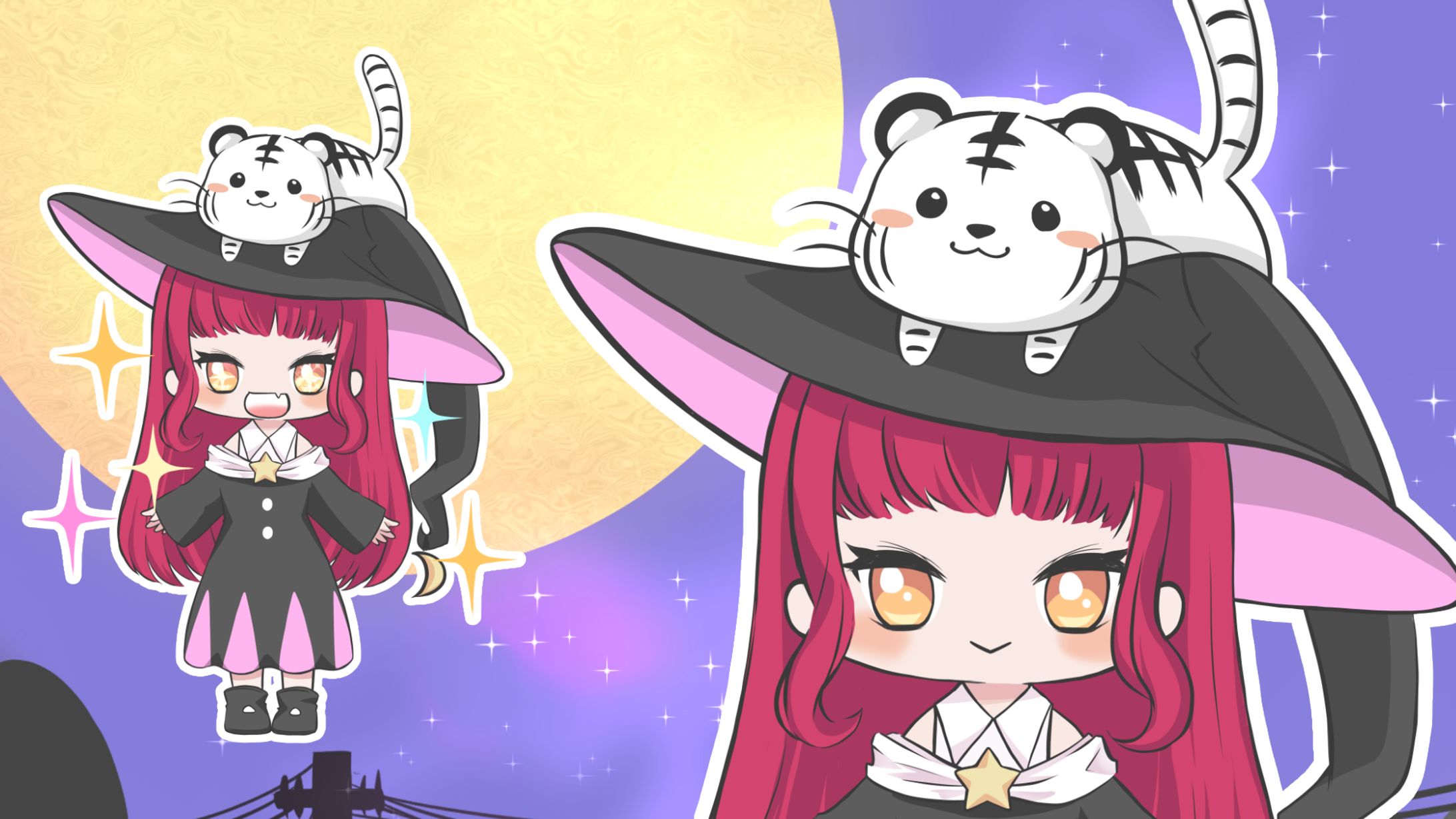 Live2dモデル、ヘッダー　魔女見習いケメ・スカーレット様-1