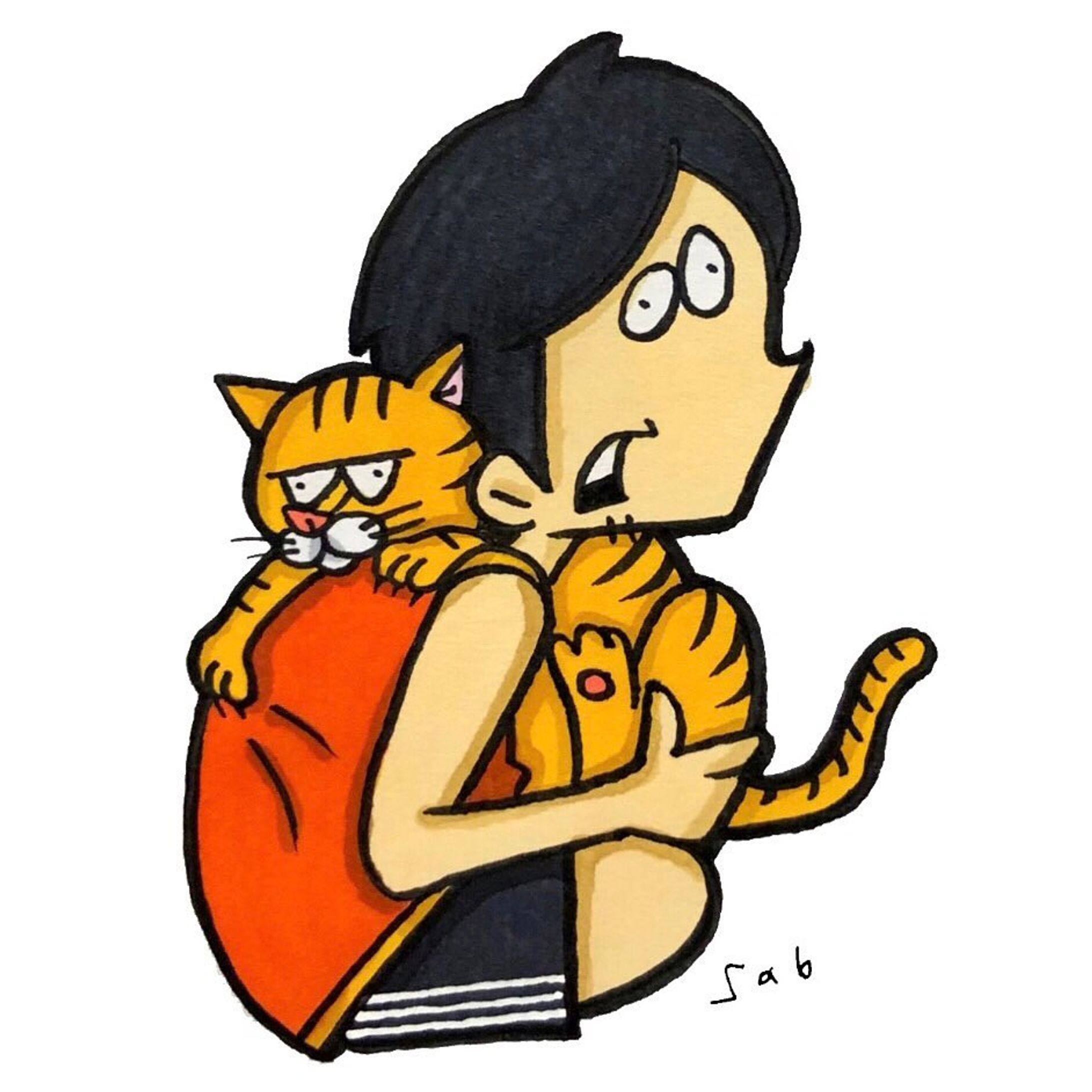 抱っこ。
#drawing  #illustration #art #artwork #cat #cartoon #イラスト #落書き #イラストレーター #絵 #アート #猫 #猫イラスト #茶トラ #茶トラ女子部 #カートゥーン-1