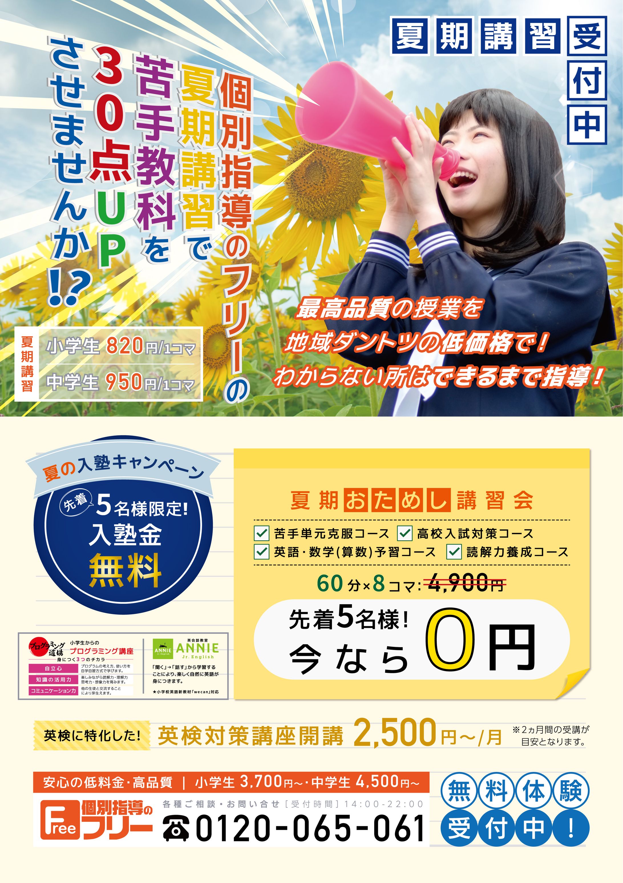 個別指導のフリー 2018年夏期講習-1