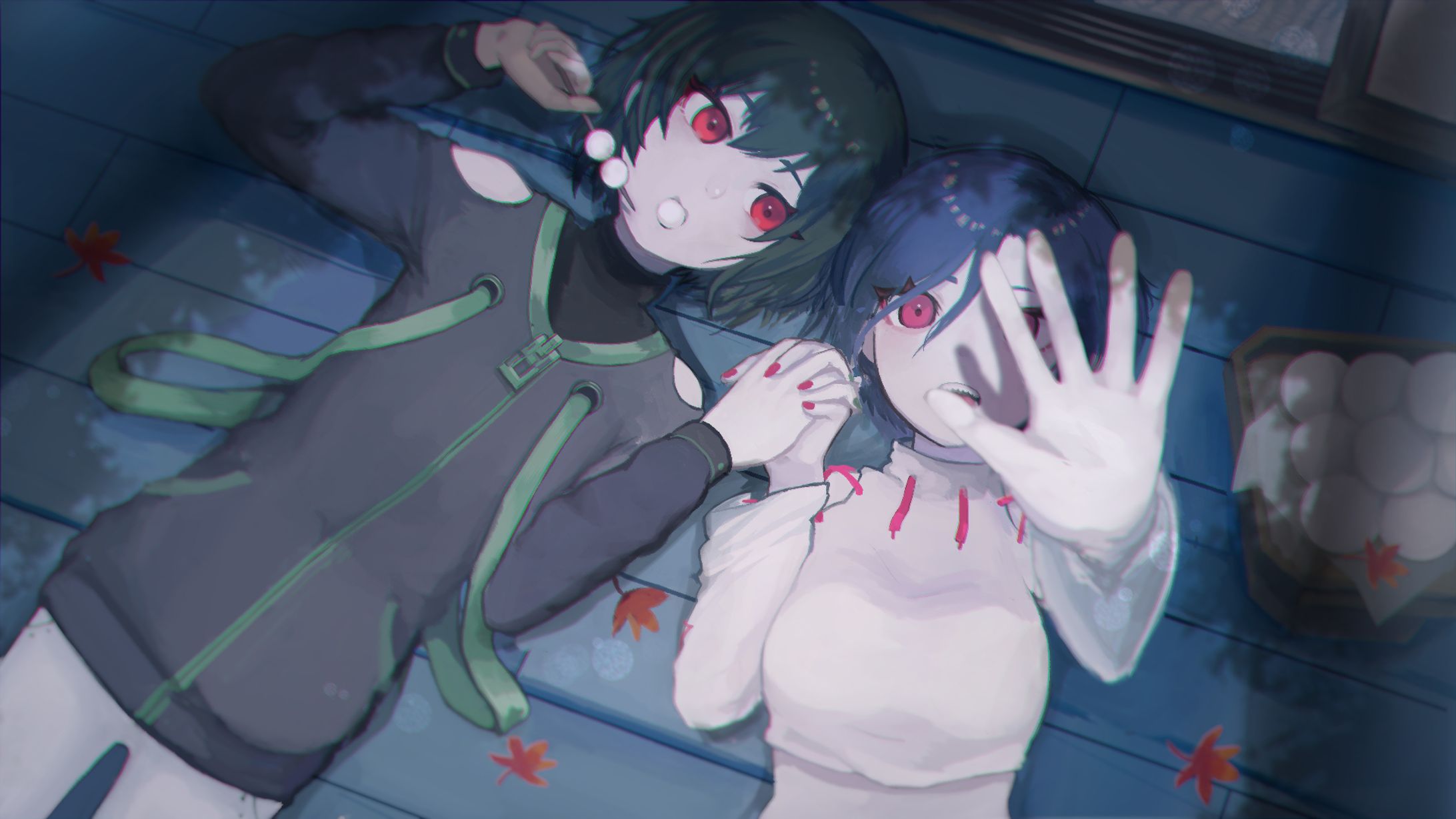 ∴月を見ている-1