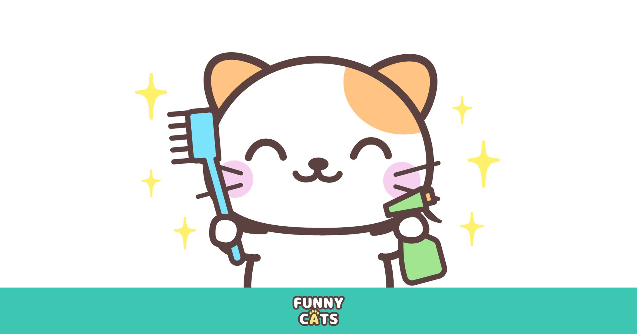 お風呂そうじする猫-1