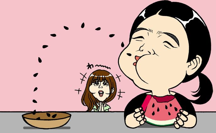 タネ飛ばしのアーチ