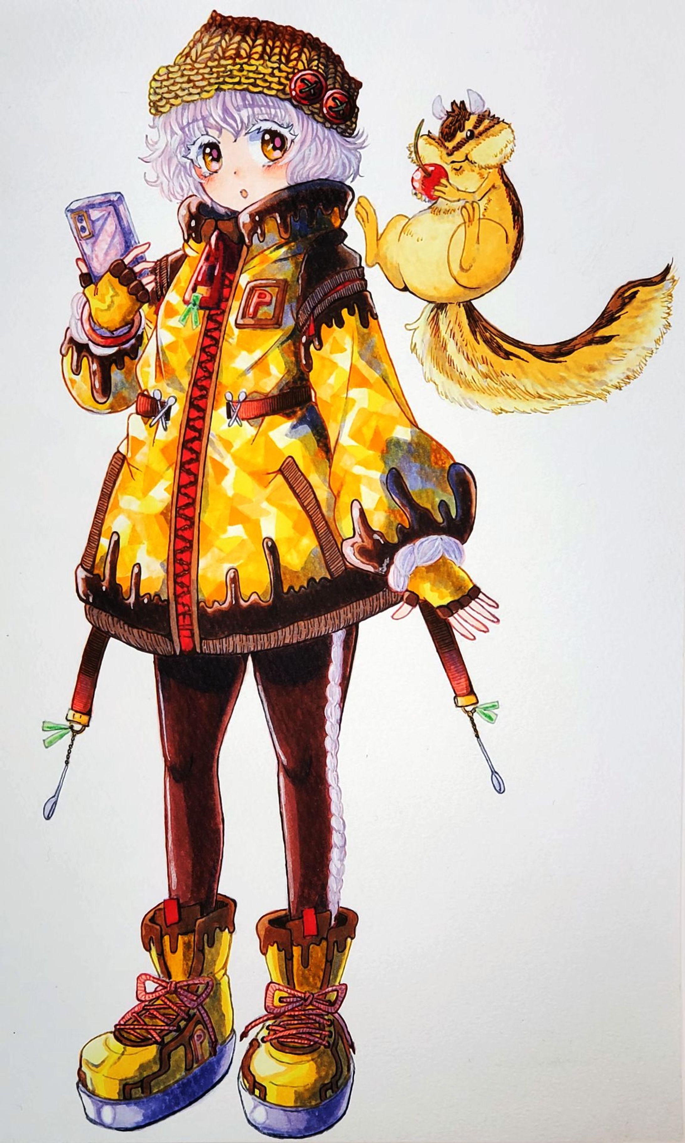アナログ作品/プリンの擬人化キャラ-1