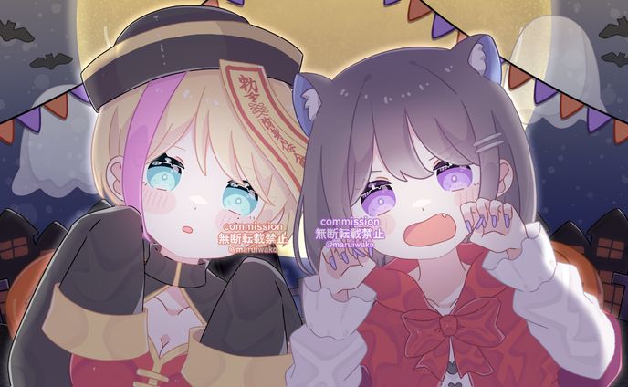 【ご依頼】ハロウィンイラスト💛💜